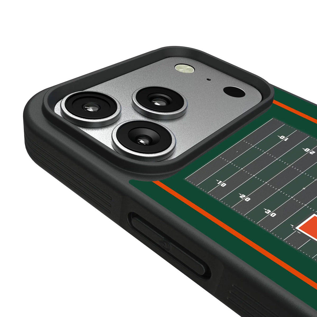University of Miami Hurricanes Field iPhone Bump Phone Case for Apple iPhone - Detail#Device_iPhone 17 Pro
