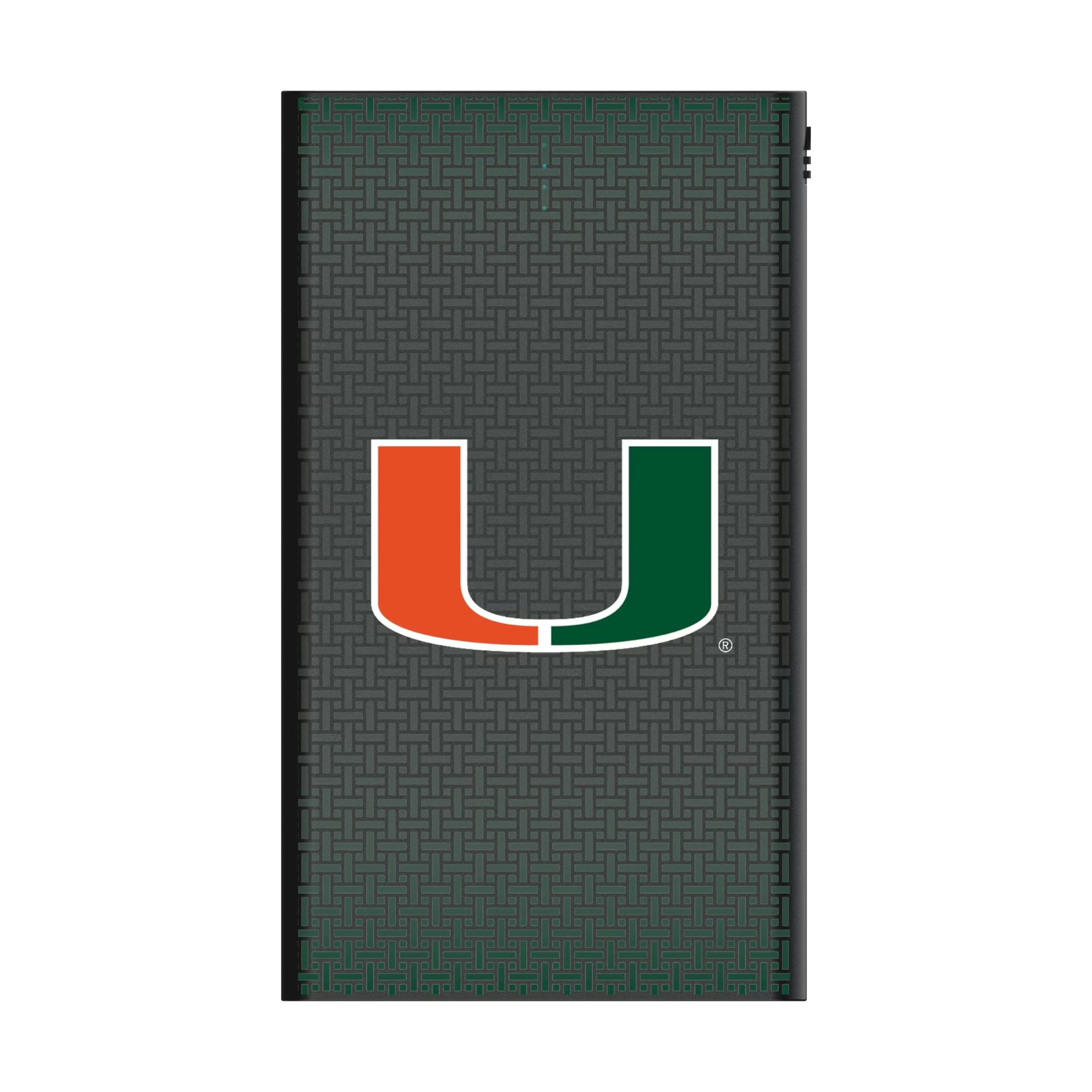 University of Miami Hurricanes Linen 5000mAh Flat Powerbank