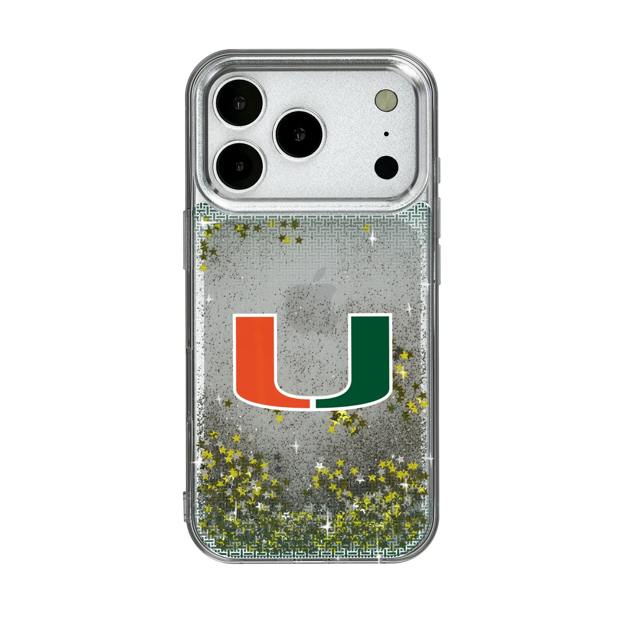 University of Miami Hurricanes Linen iPhone Glitter Phone Case for Apple iPhone