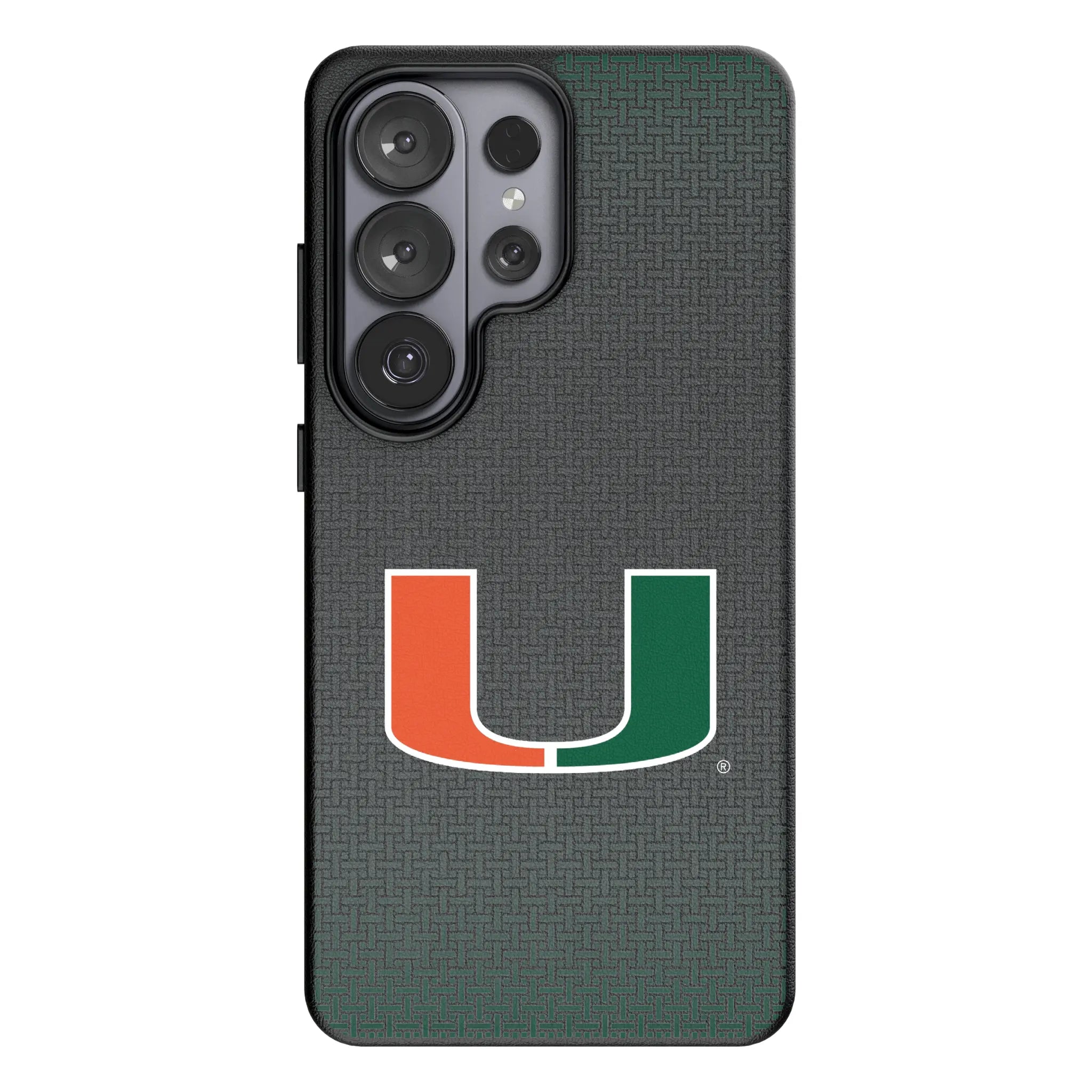University of Miami Hurricanes Linen Galaxy MagSafe Compatible Phone Case for Samsung Galaxy#Device_Galaxy S26 Ultra
