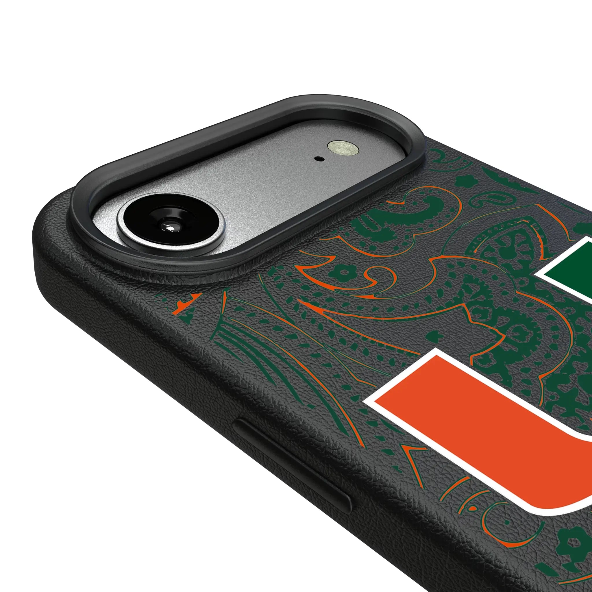 University of Miami Hurricanes Paisley iPhone MagSafe Compatible Phone Case for Apple iPhone - Detail#Device_iPhone Air