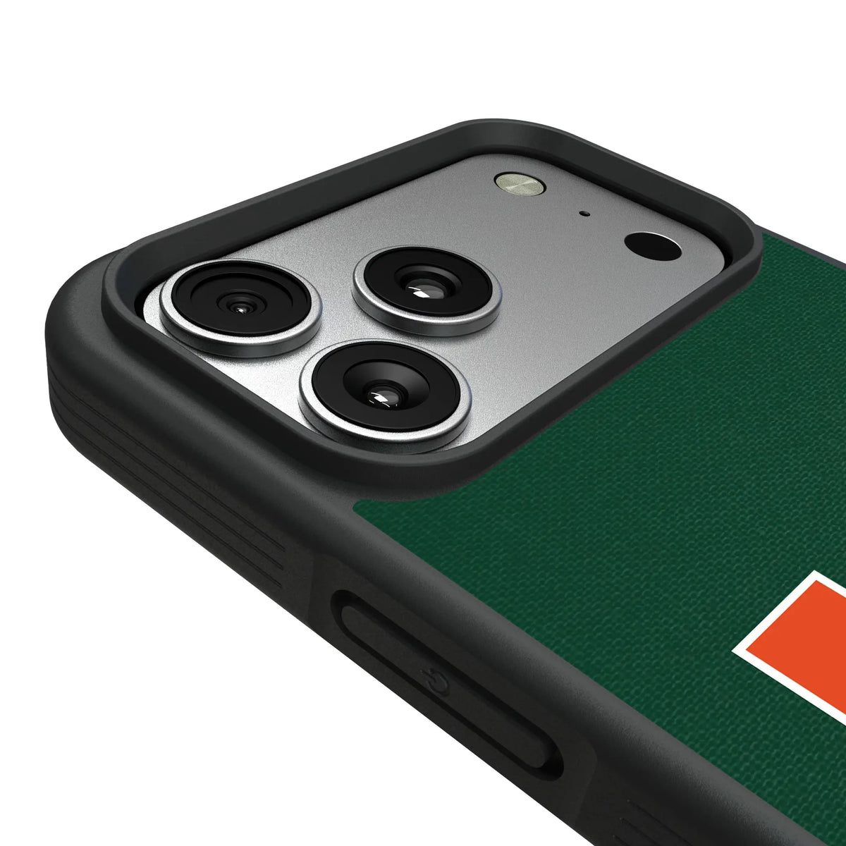 University of Miami Hurricanes Solid iPhone Bump Phone Case for Apple iPhone - Detail#Device_iPhone 17 Pro Max