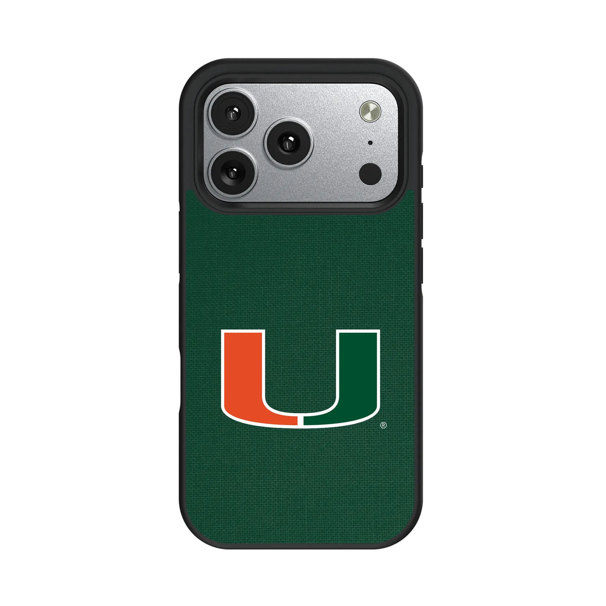 University of Miami Hurricanes Solid iPhone Bump Phone Case for Apple iPhone#Device_iPhone 17 Pro