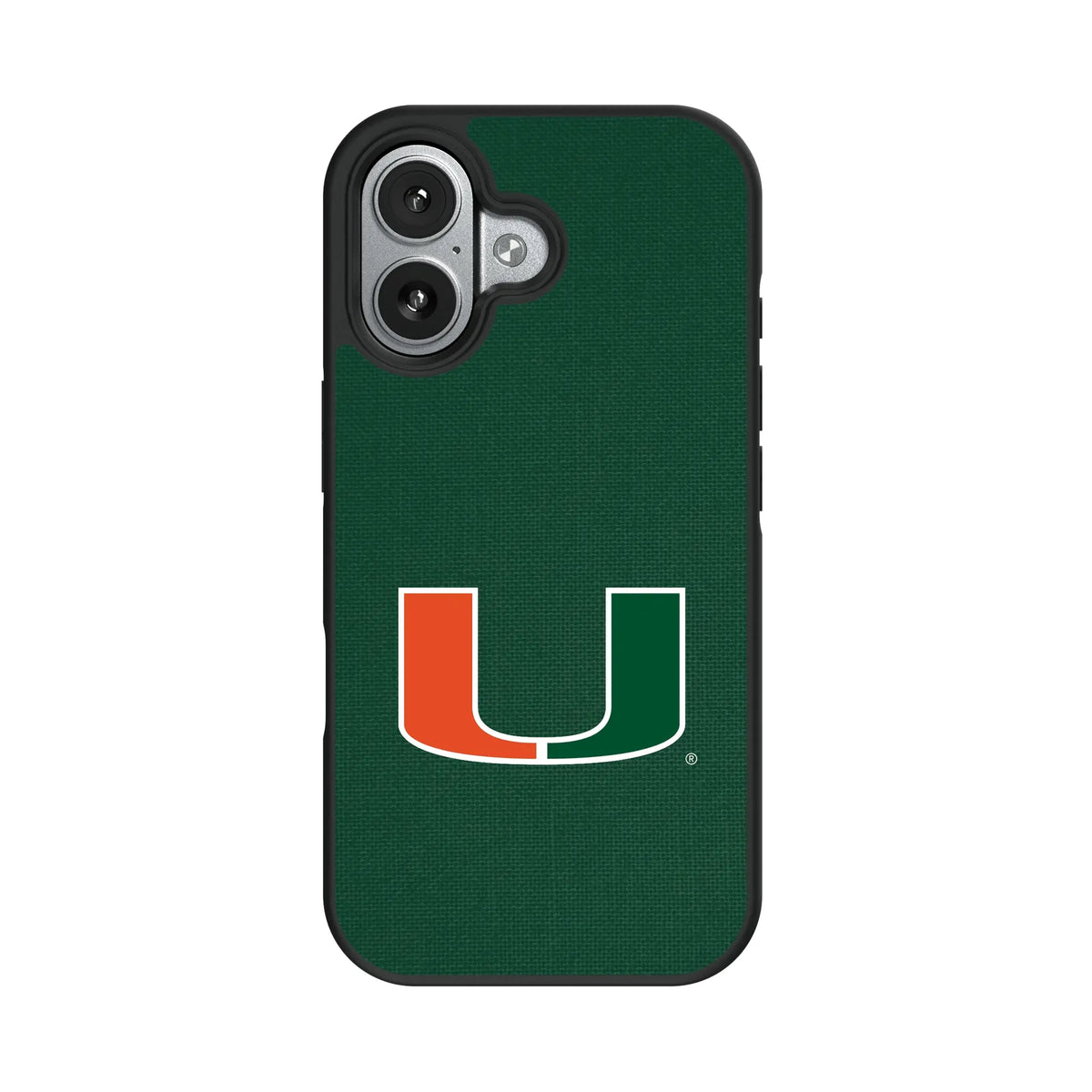 University of Miami Hurricanes Solid iPhone Bump Phone Case for Apple iPhone#Device_iPhone 17