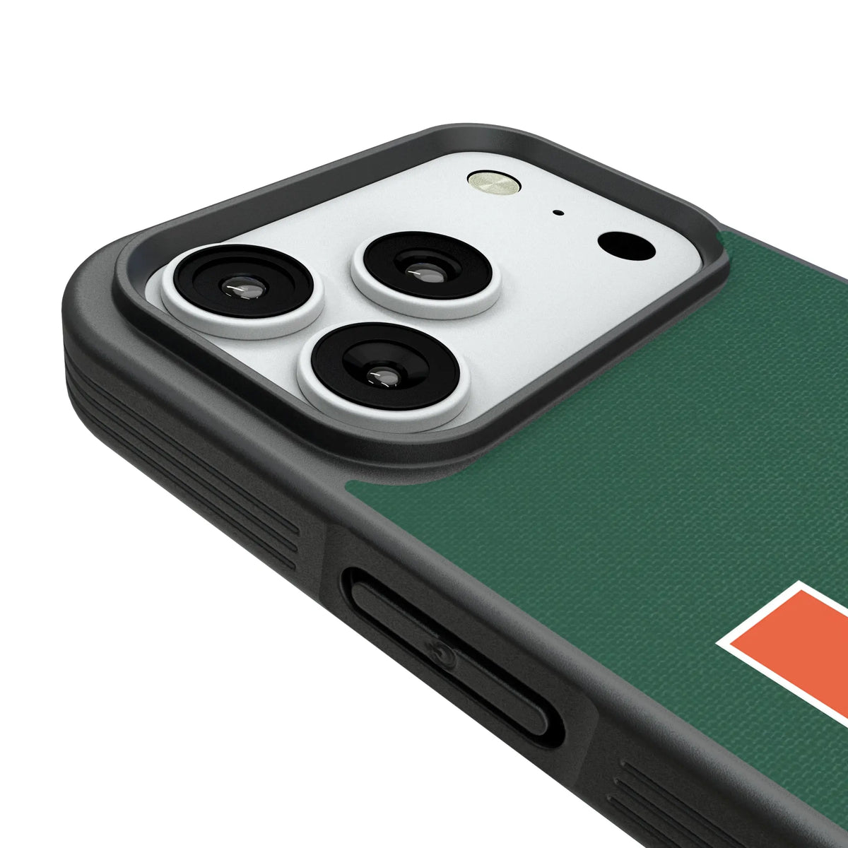 University of Miami Hurricanes Solid iPhone Bump Phone Case for Apple iPhone - Detail#Device_iPhone 18 Pro