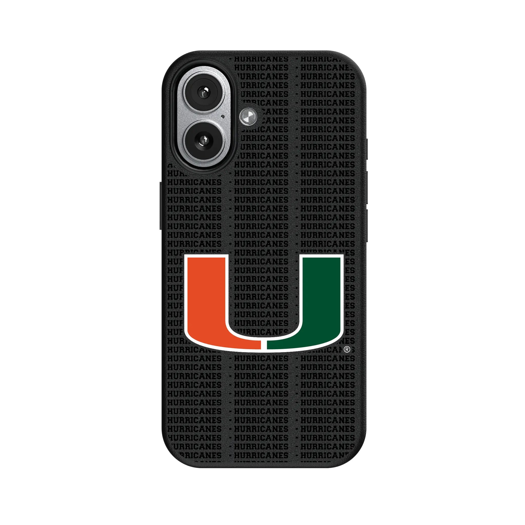 University of Miami Hurricanes Text Backdrop iPhone MagSafe Compatible Phone Case for Apple iPhone#Device_iPhone 17