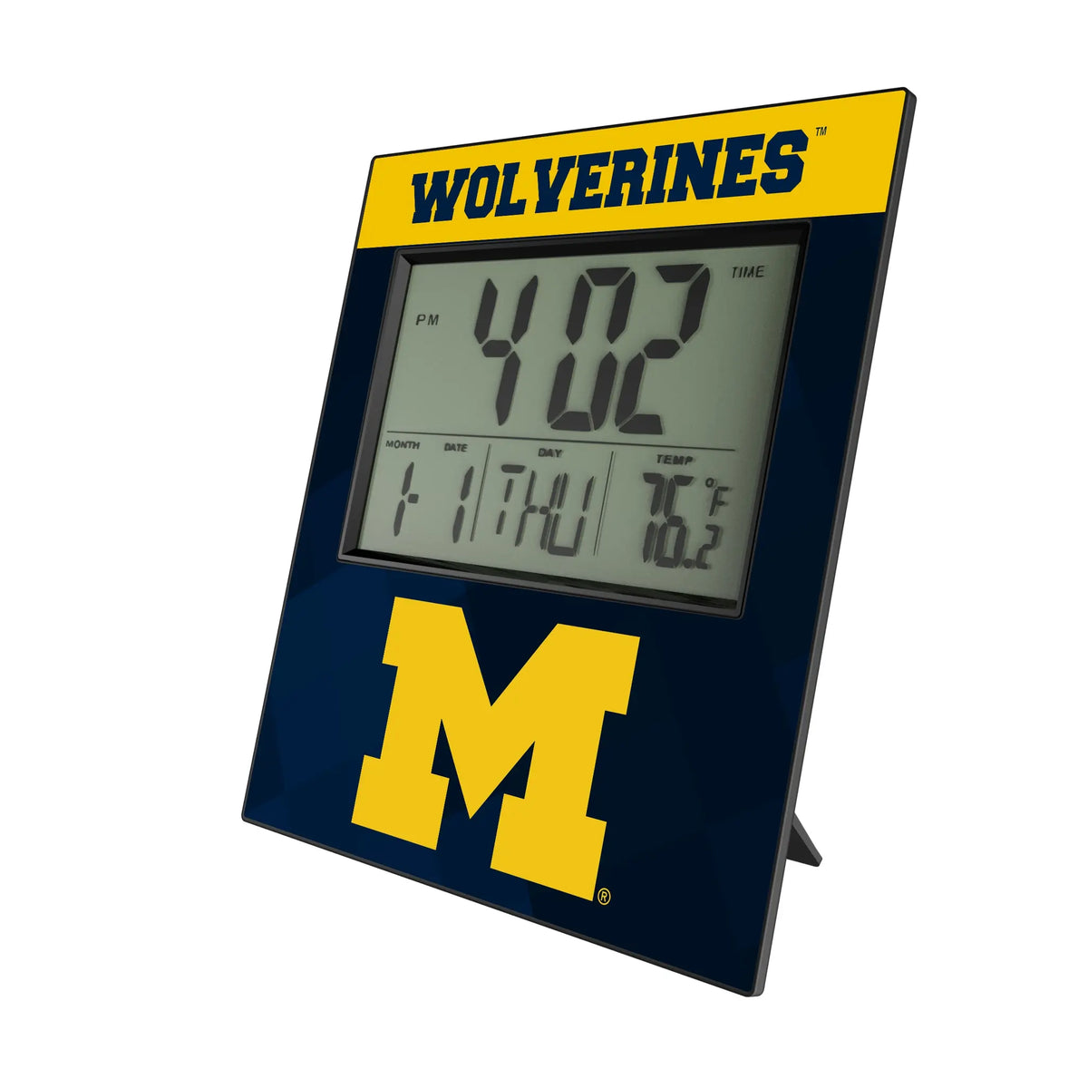 University of Michigan Wolverines Color Block Wall Clock