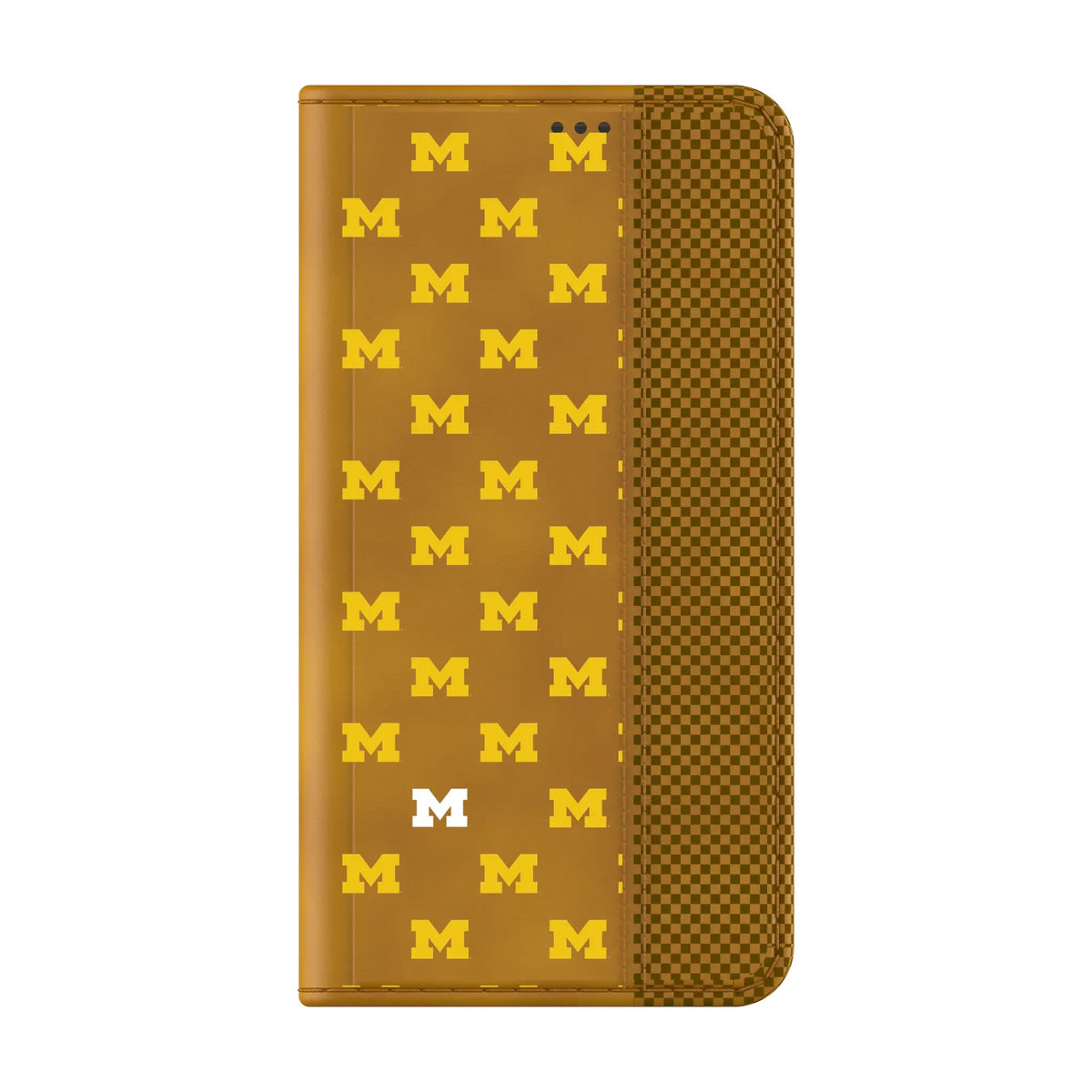 University of Michigan Wolverines Fashion Pattern Galaxy Folio Phone Case for Samsung Galaxy