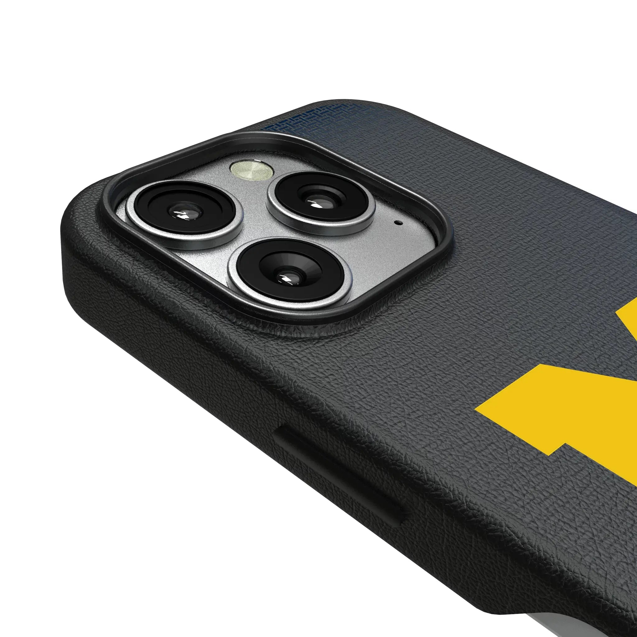 University of Michigan Wolverines Linen iPhone MagSafe Compatible Phone Case for Apple iPhone - Detail