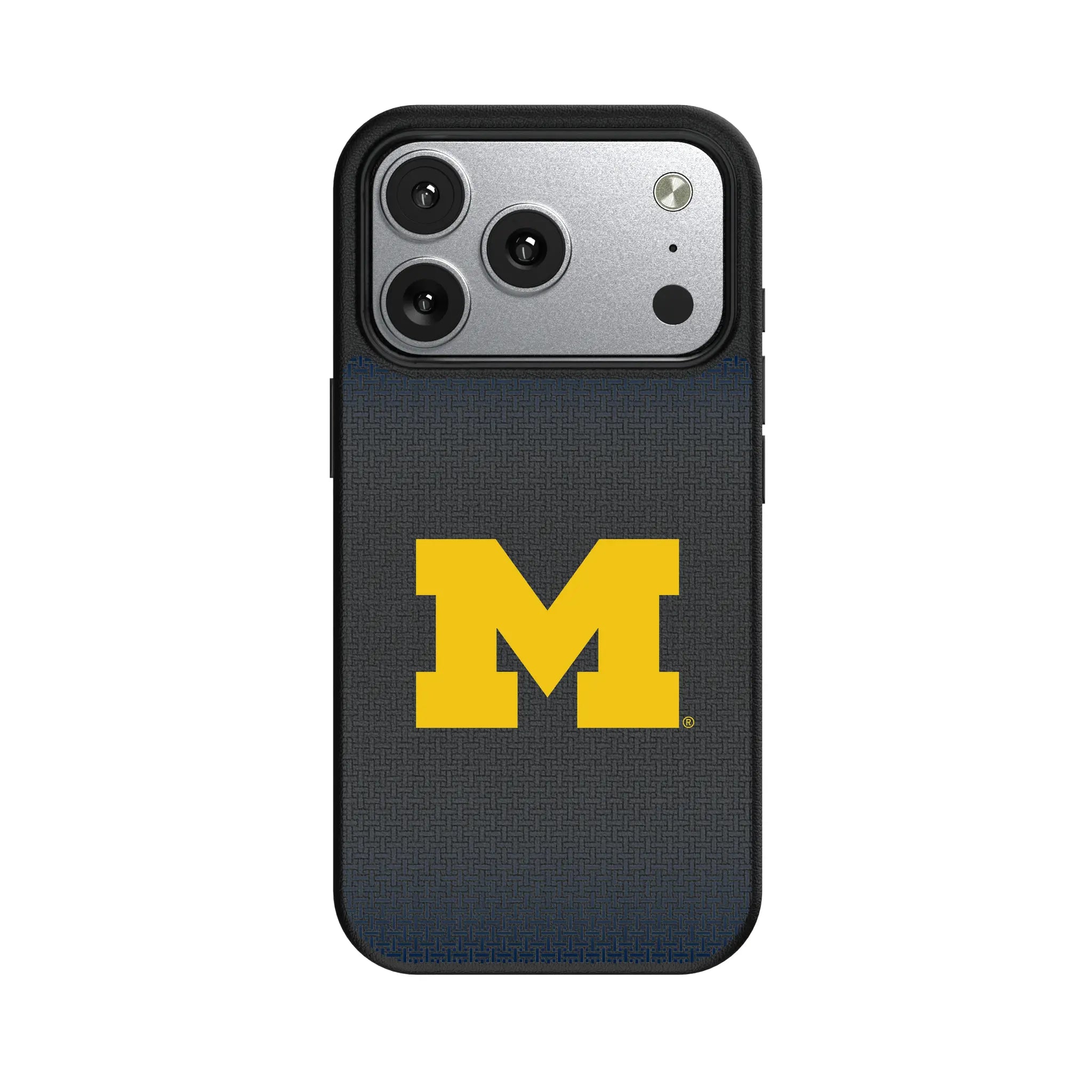 University of Michigan Wolverines Linen iPhone MagSafe Compatible Phone Case for Apple iPhone#Device_iPhone 17 Pro