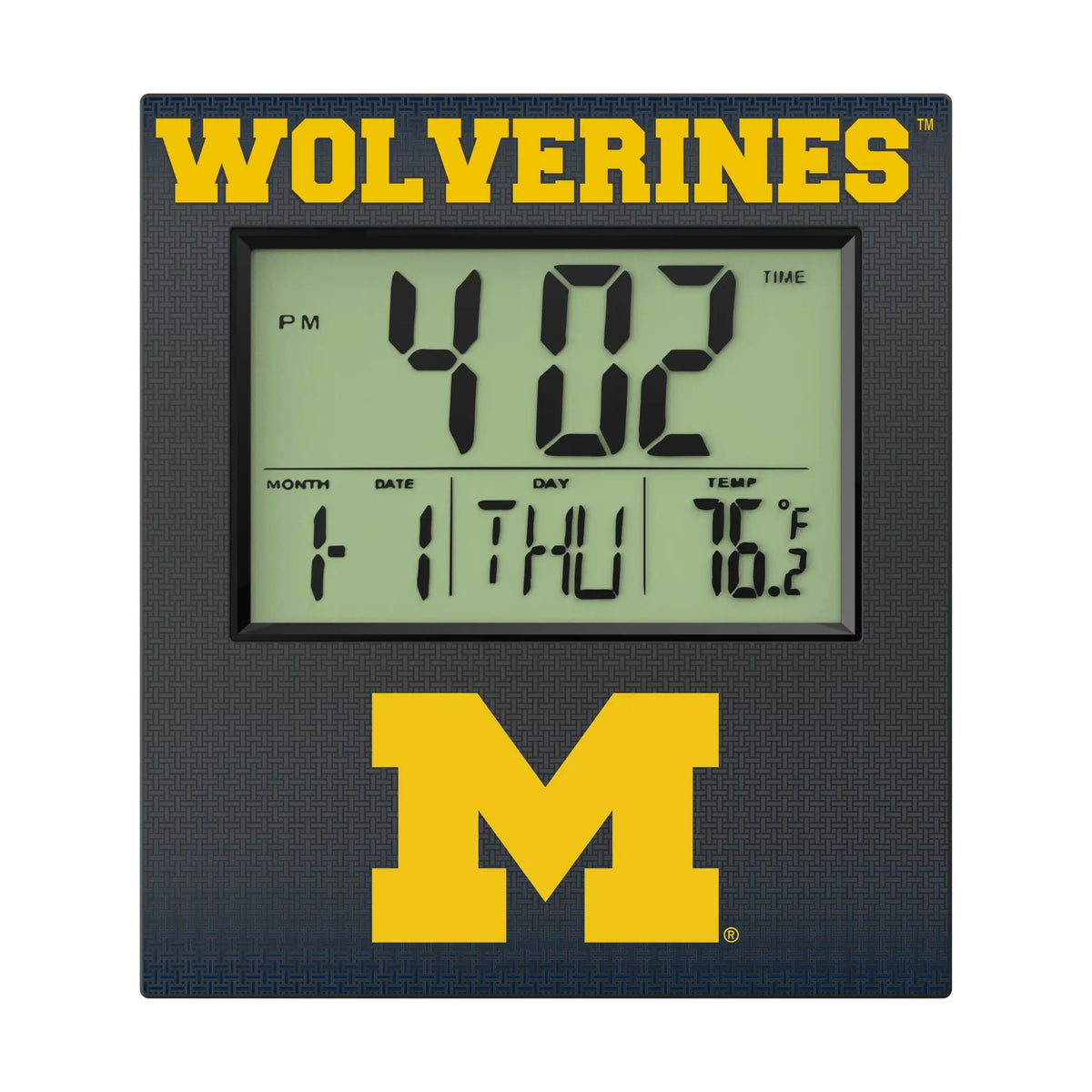 University of Michigan Wolverines Linen Wall Clock