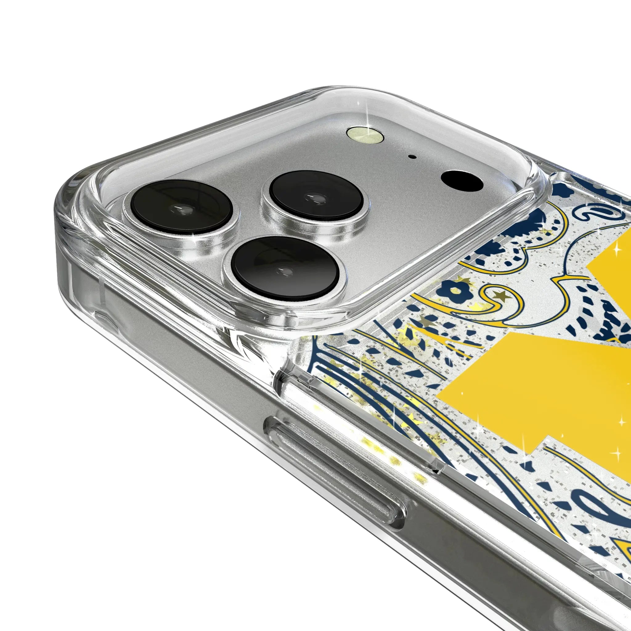 University of Michigan Wolverines Paisley iPhone Glitter Phone Case for Apple iPhone - Detail