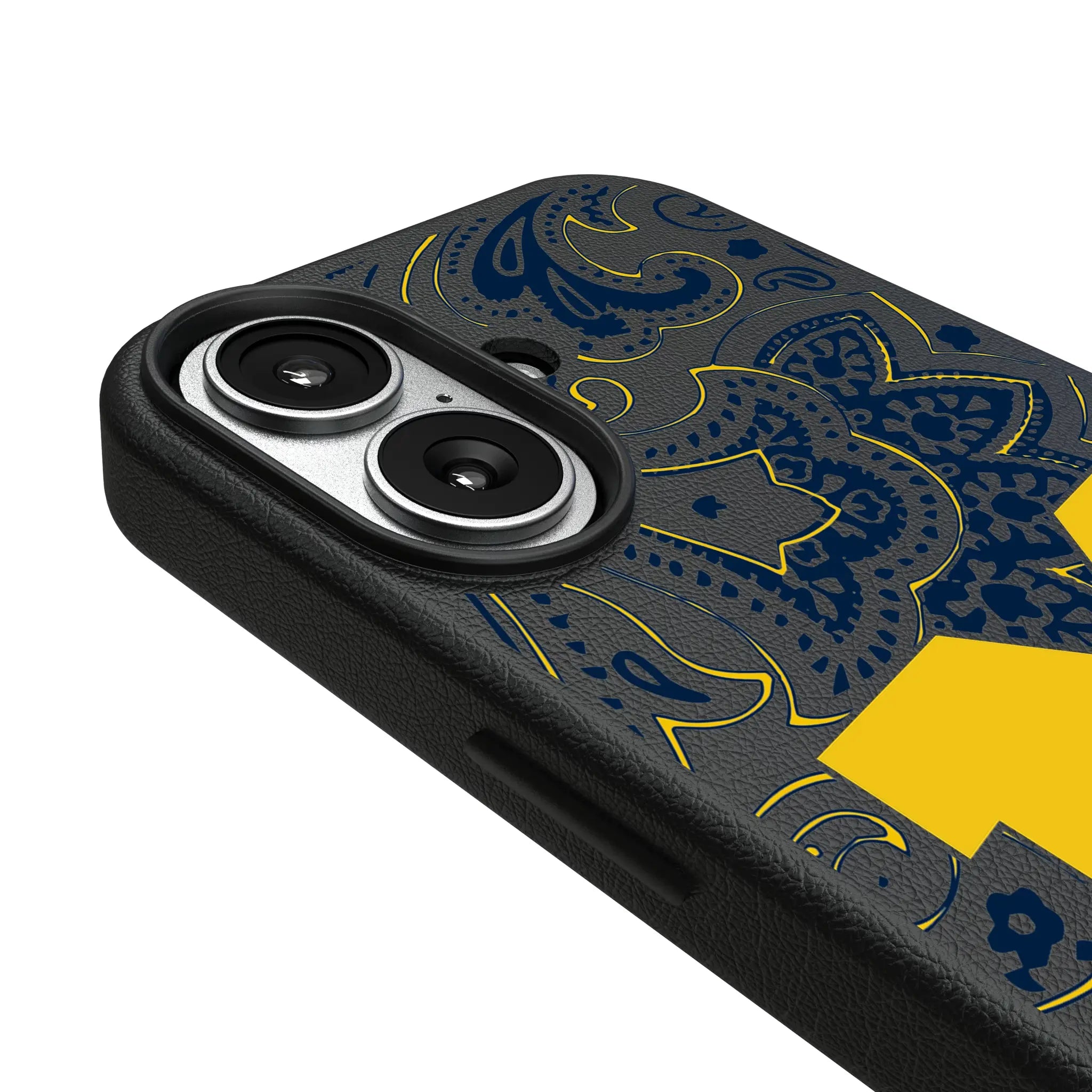 University of Michigan Wolverines Paisley iPhone MagSafe Compatible Phone Case for Apple iPhone - Detail#Device_iPhone 17