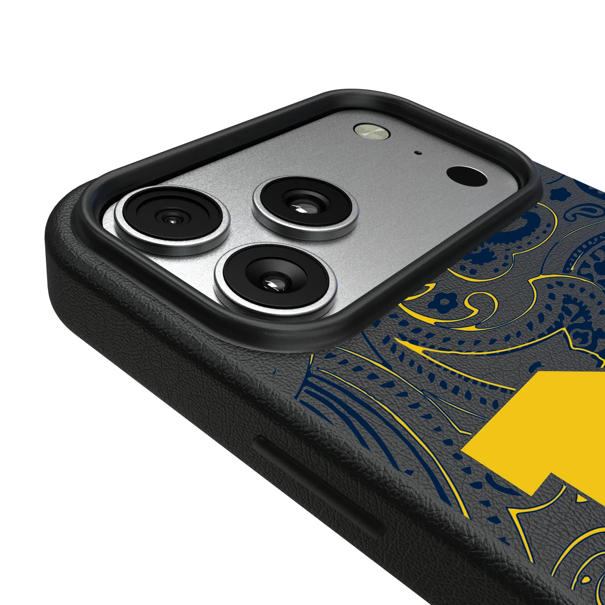 University of Michigan Wolverines Paisley iPhone MagSafe Compatible Phone Case for Apple iPhone - Detail#Device_iPhone 17 Pro Max