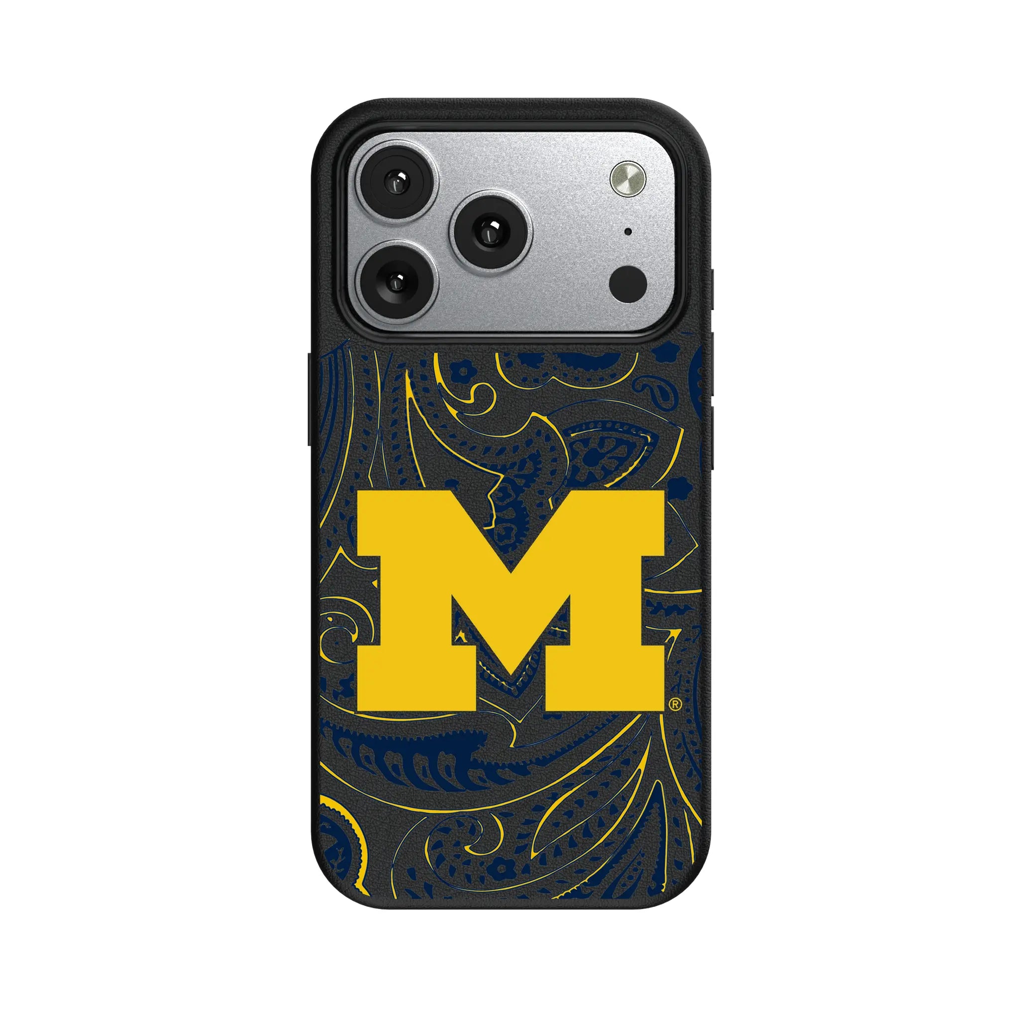 University of Michigan Wolverines Paisley iPhone MagSafe Compatible Phone Case for Apple iPhone#Device_iPhone 17 Pro