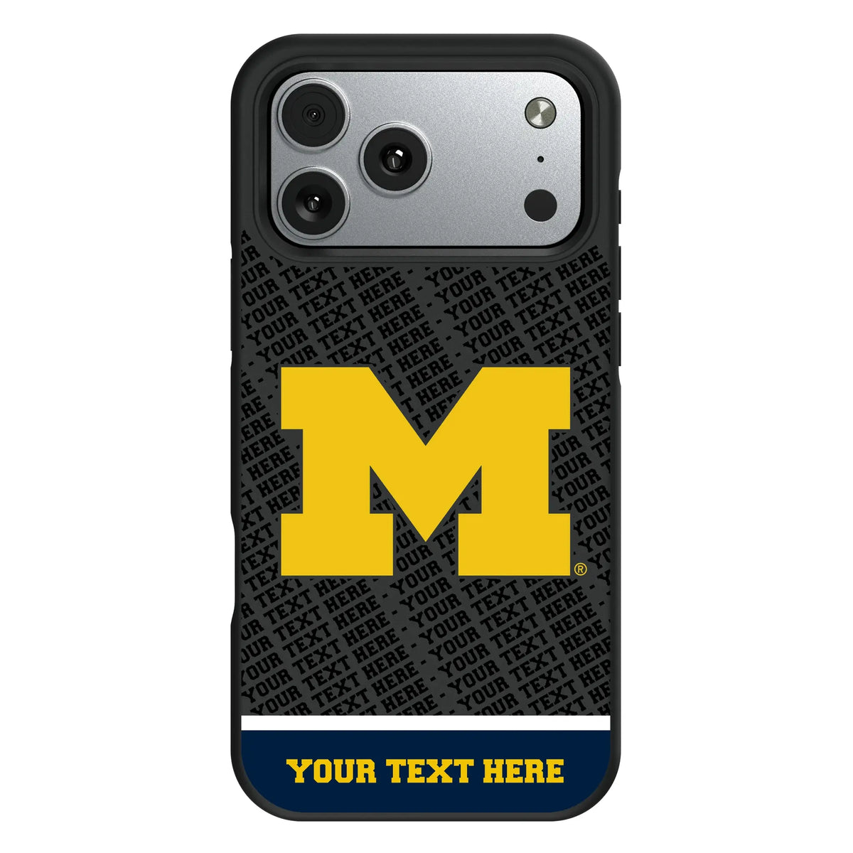 University of Michigan Wolverines Personalized EndZone Plus iPhone Bump Phone Case for Apple iPhone#Device_iPhone 17 Pro Max