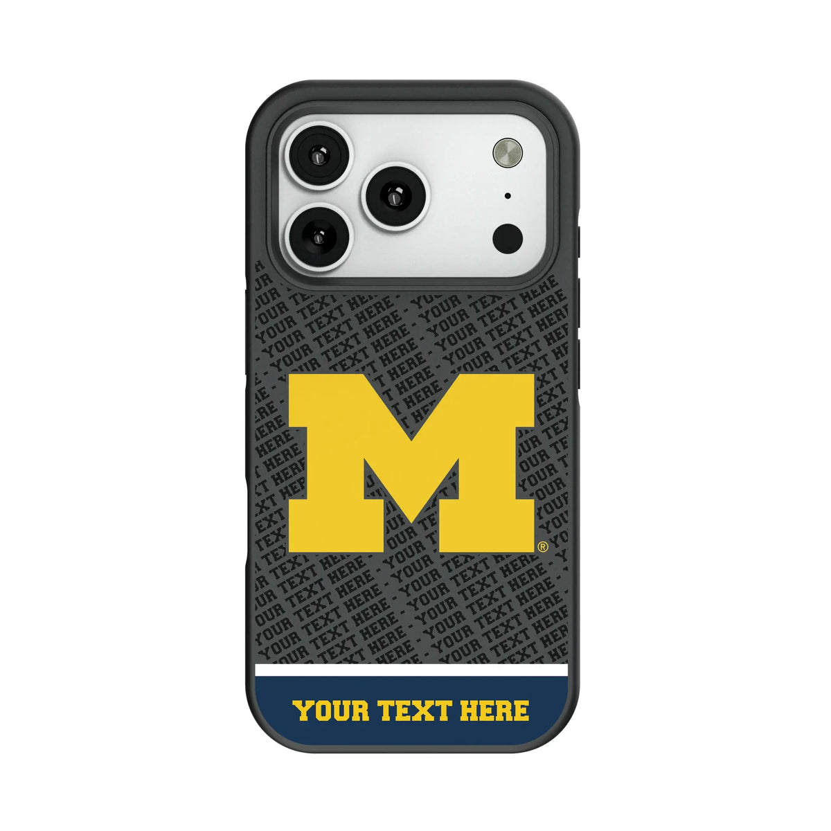University of Michigan Wolverines Personalized EndZone Plus Bump Phone Case for Apple iPhone