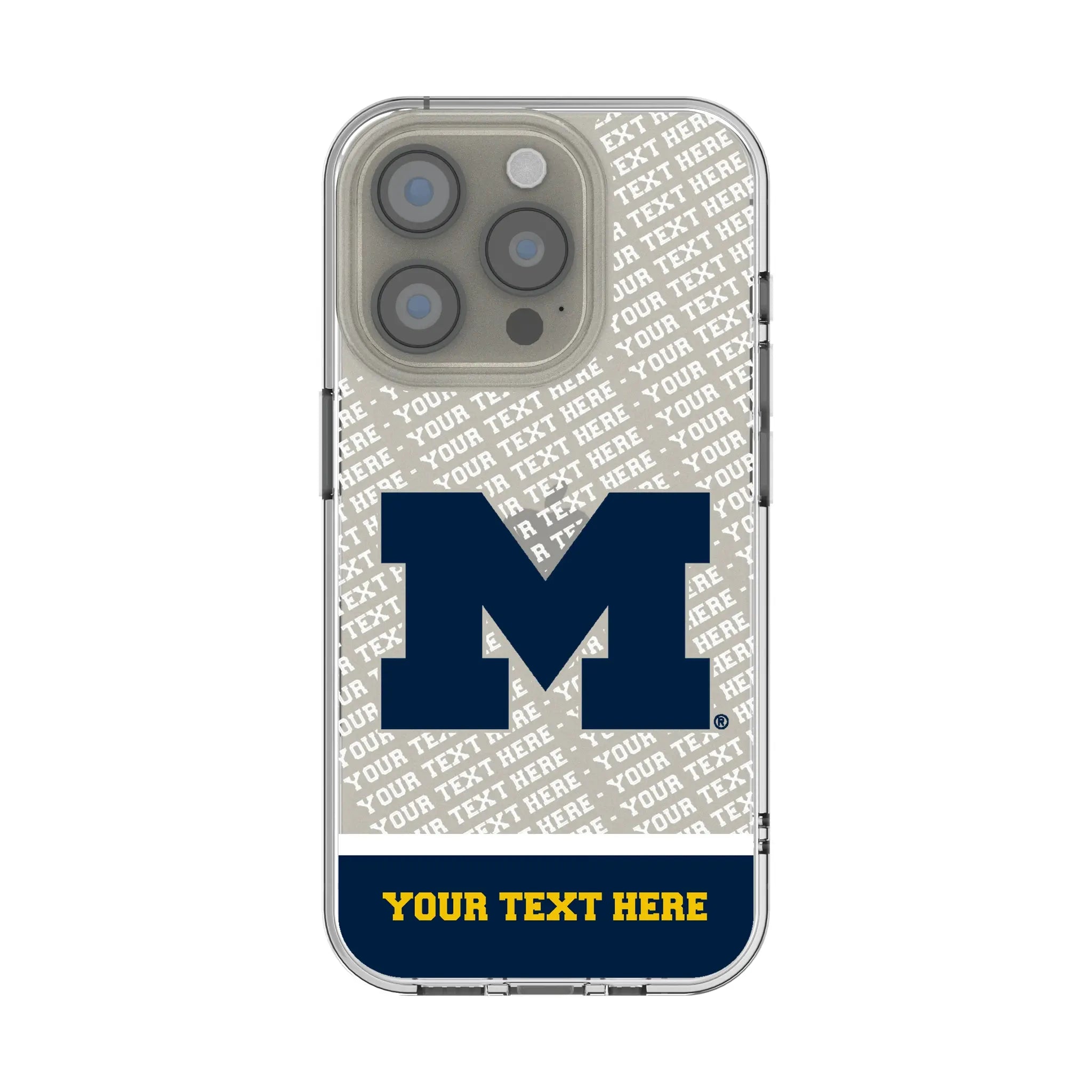 University of Michigan Wolverines Personalized EndZone Plus iPhone Clear Phone Case for Apple iPhone