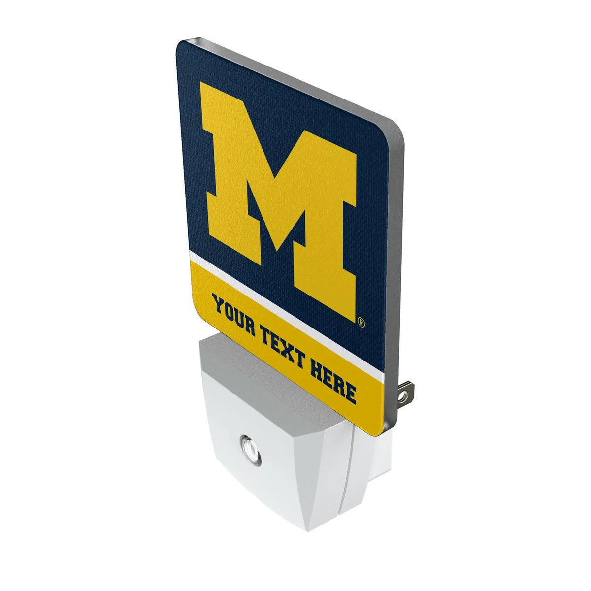 University of Michigan Wolverines Personalized Endzone Solid Night Light 2-Pack - Isometric View