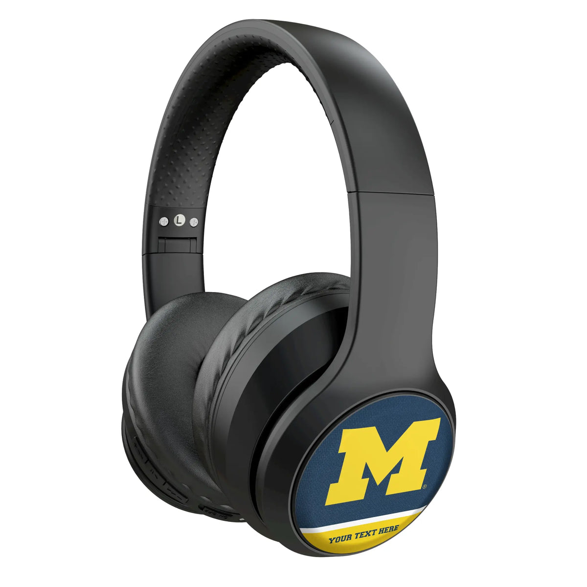 University of Michigan Wolverines Personalized Endzone Solid Wireless Over-Ear Headphones With Case