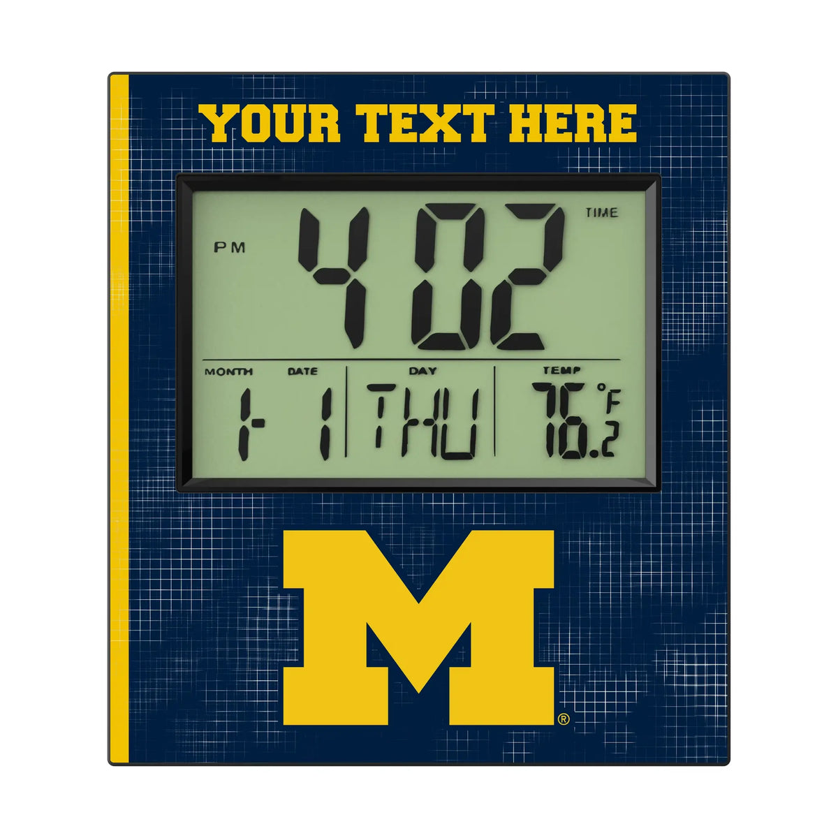 University of Michigan Wolverines Personalized Hatch Wall Clock