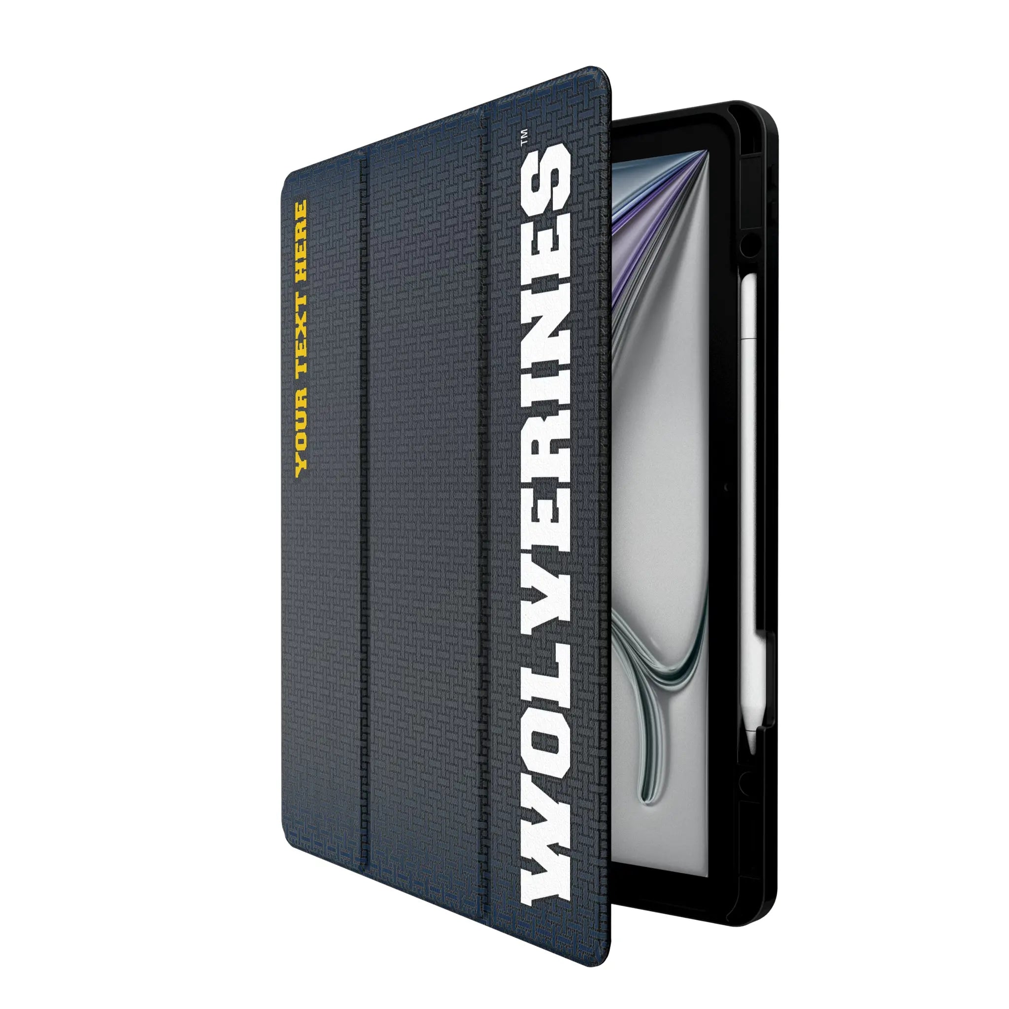 University of Michigan Wolverines Personalized Linen iPad Tablet Case for Apple iPad