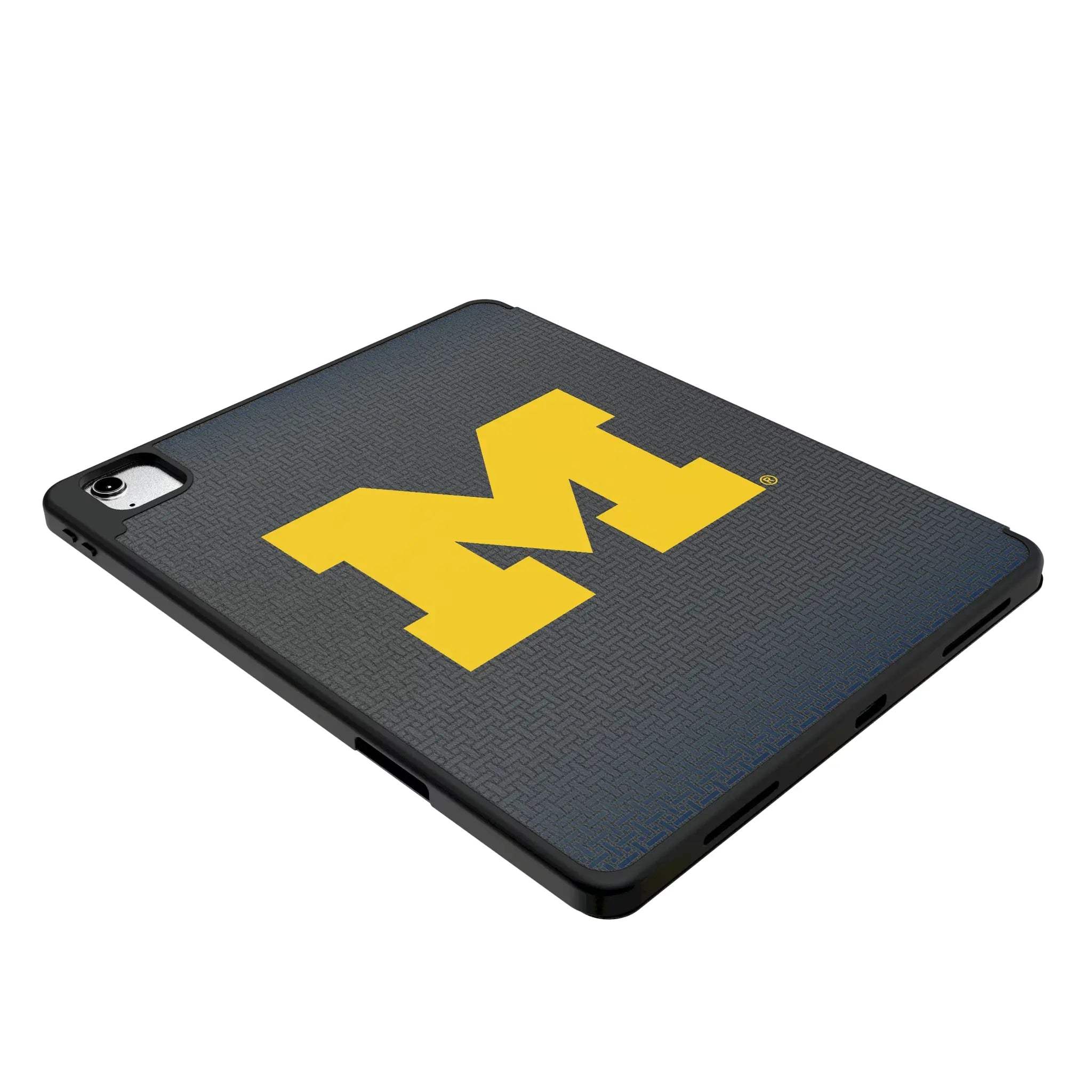 University of Michigan Wolverines Personalized Linen iPad Tablet Case for Apple iPad - Isometric View