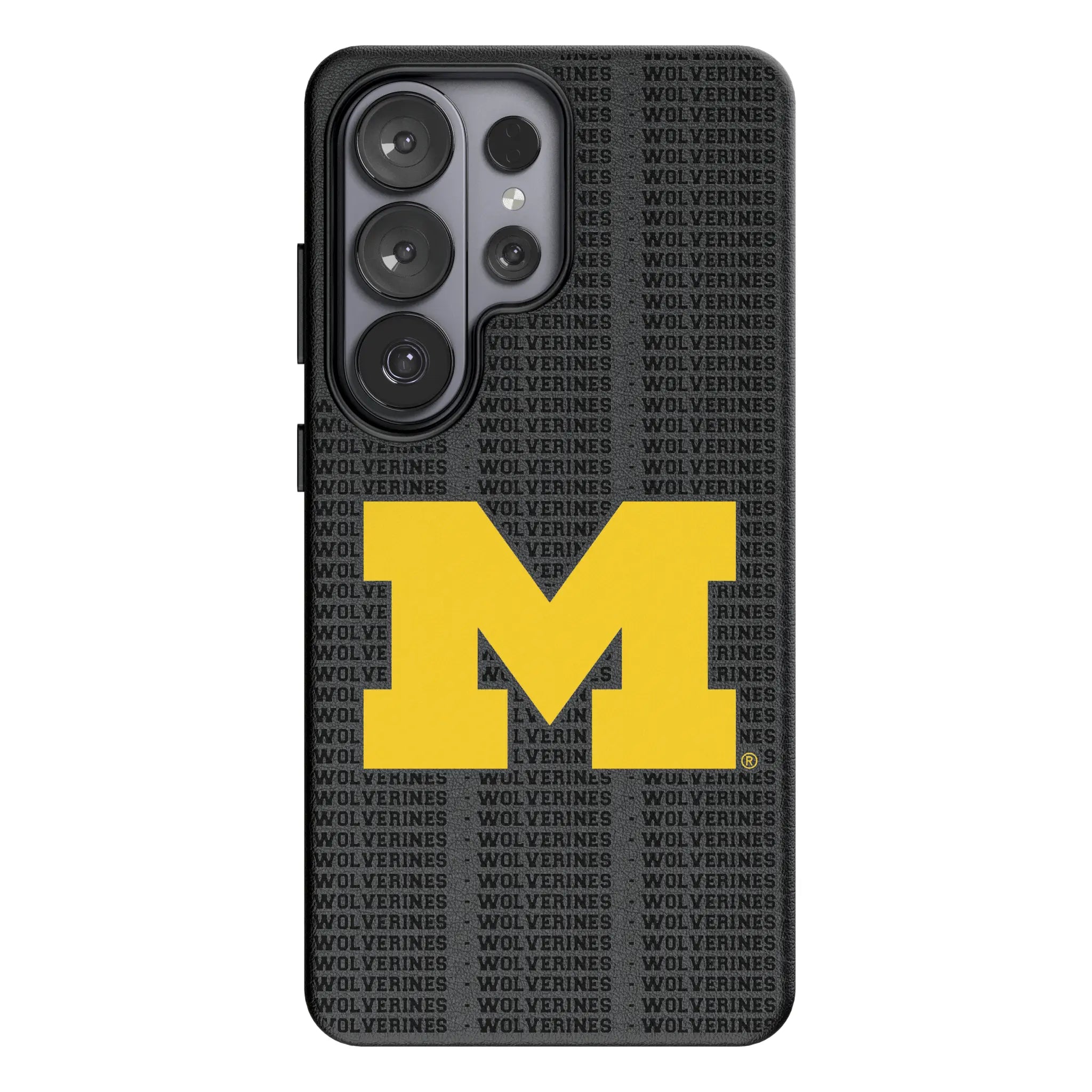 University of Michigan Wolverines Text Backdrop Galaxy MagSafe Compatible Phone Case for Samsung Galaxy#Device_Galaxy S26 Ultra