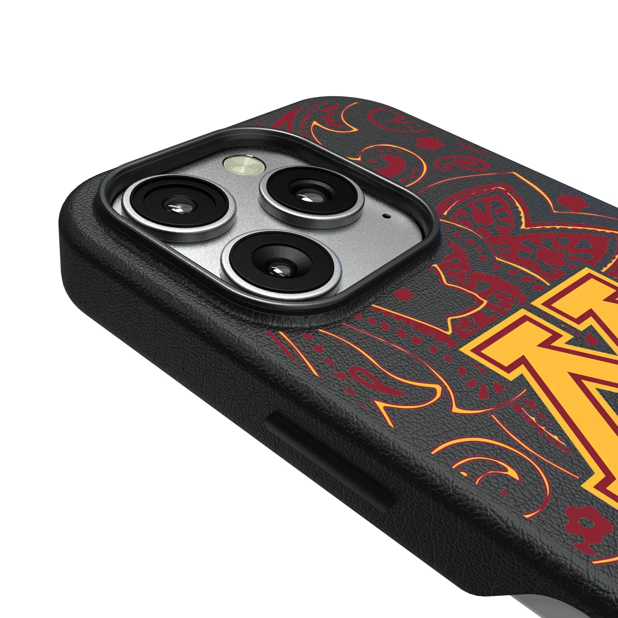 University of Minnesota Golden Gophers Paisley iPhone MagSafe Compatible Phone Case for Apple iPhone - Detail