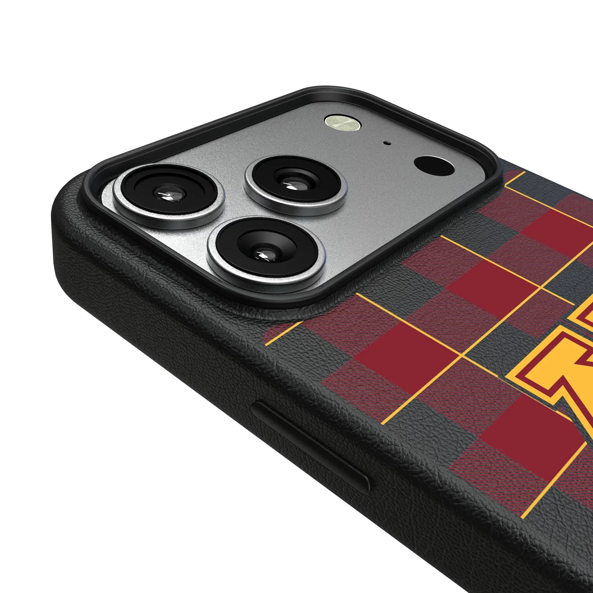 University of Minnesota Golden Gophers Plaid iPhone MagSafe Compatible Phone Case for Apple iPhone - Detail#Device_iPhone 17 Pro