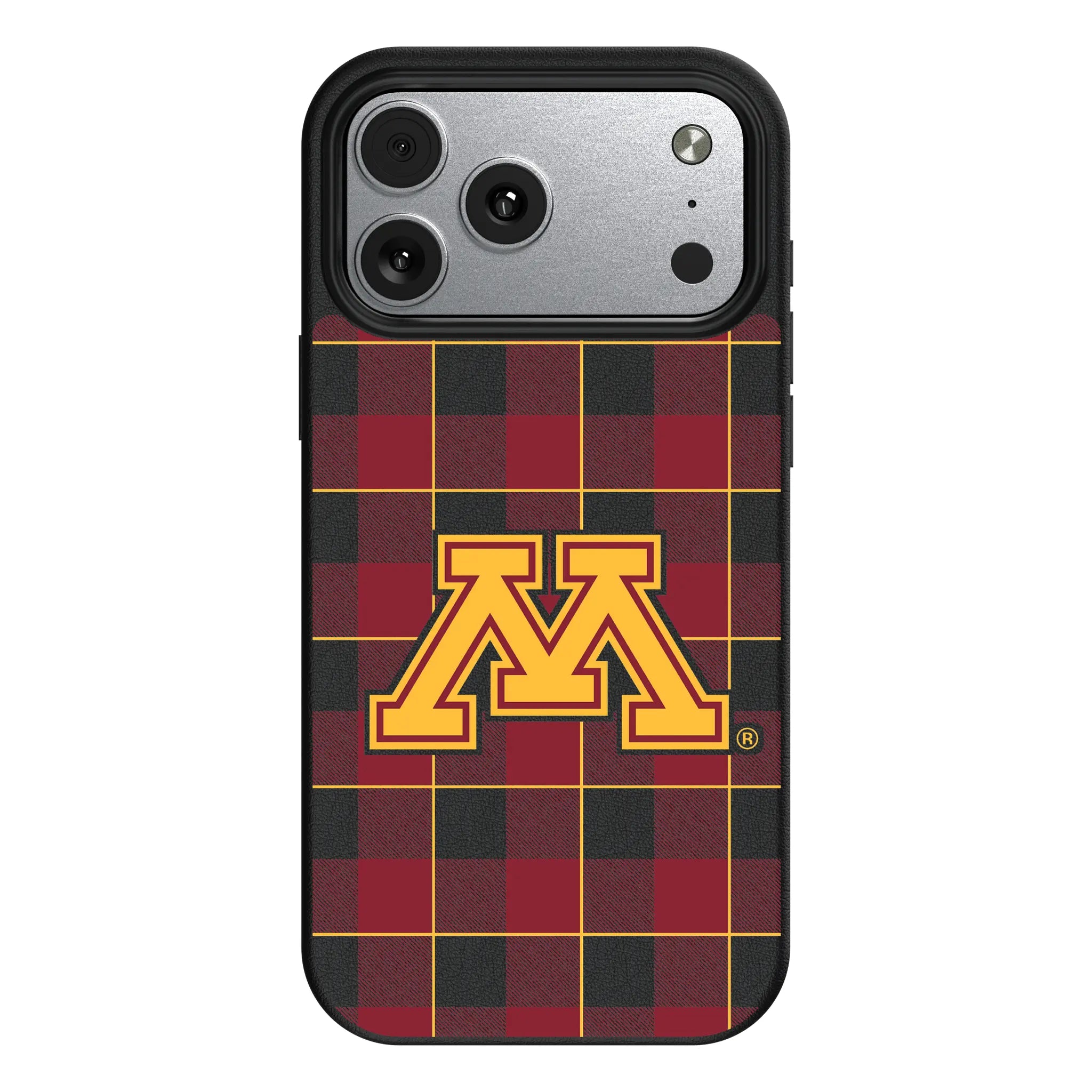 University of Minnesota Golden Gophers Plaid iPhone MagSafe Compatible Phone Case for Apple iPhone#Device_iPhone 17 Pro Max