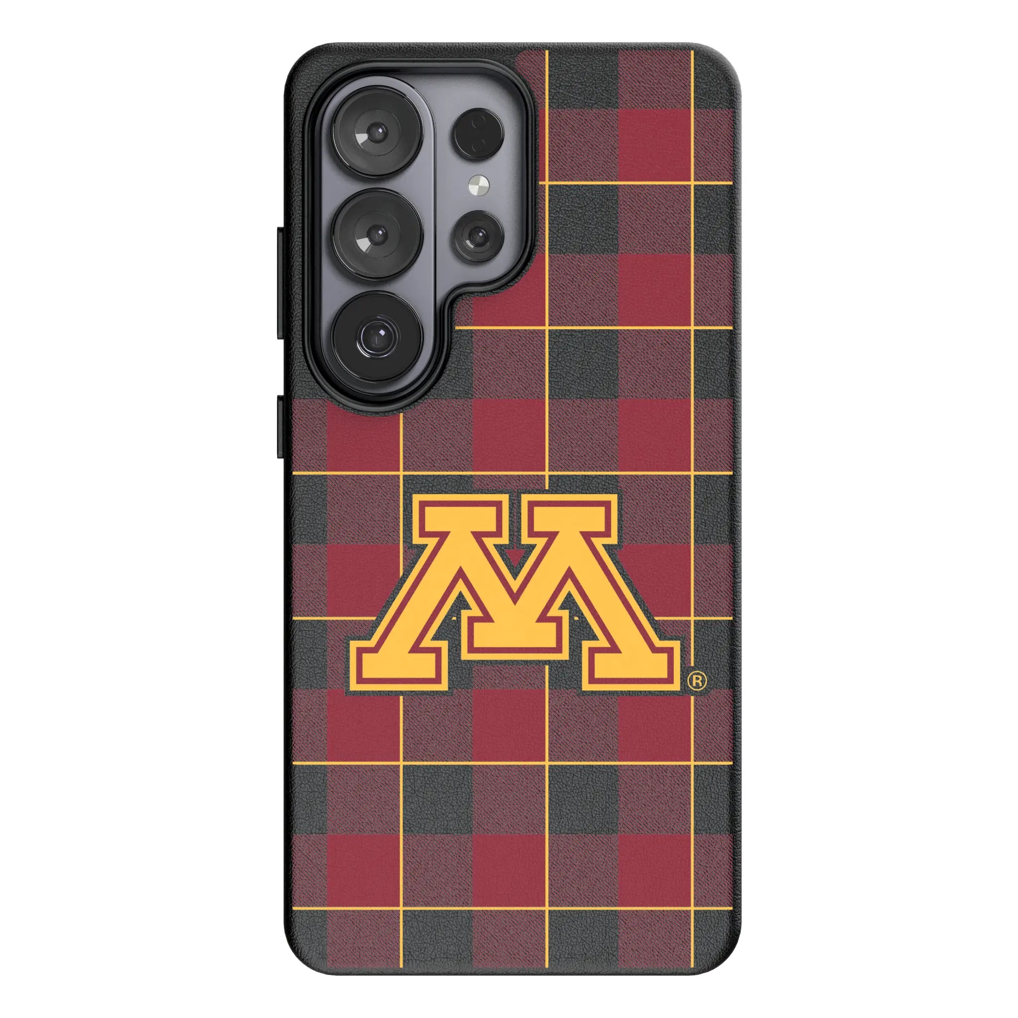 University of Minnesota Golden Gophers Plaid Galaxy MagSafe Compatible Phone Case for Samsung Galaxy#Device_Galaxy S26 Ultra