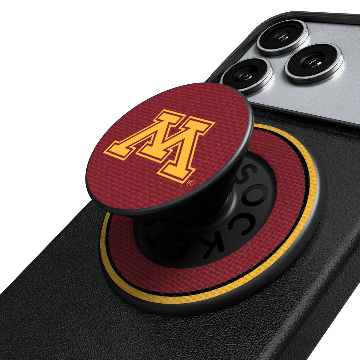 University of Minnesota Golden Gophers Stripe Popsockets Round Magnetic