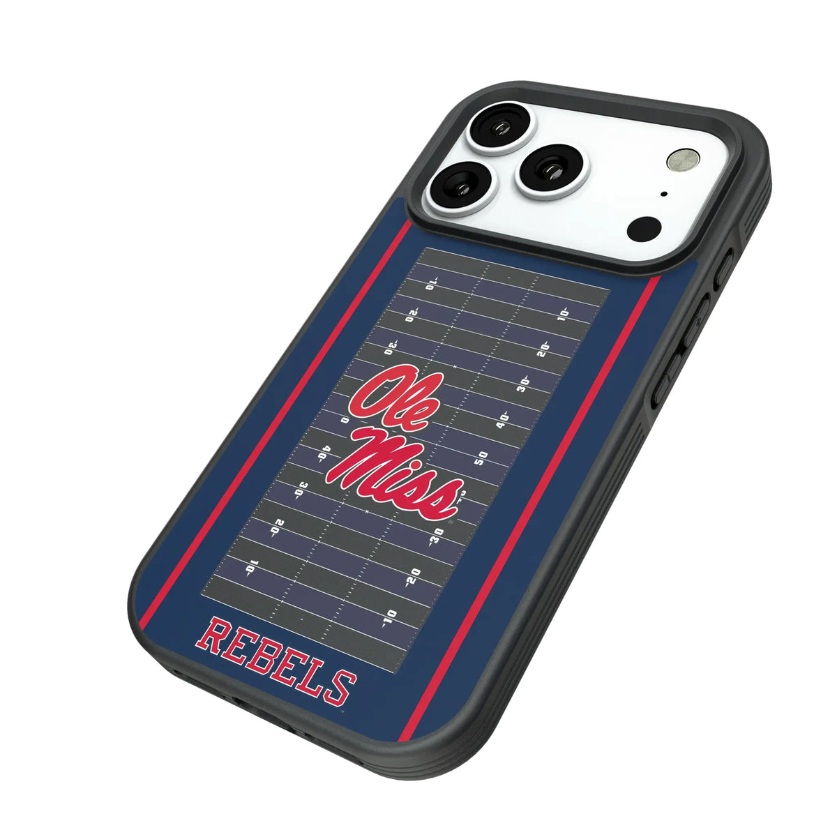 University of Mississippi Rebels Field iPhone Bump Phone Case for Apple iPhone - Isometric View#Device_iPhone 18 Pro