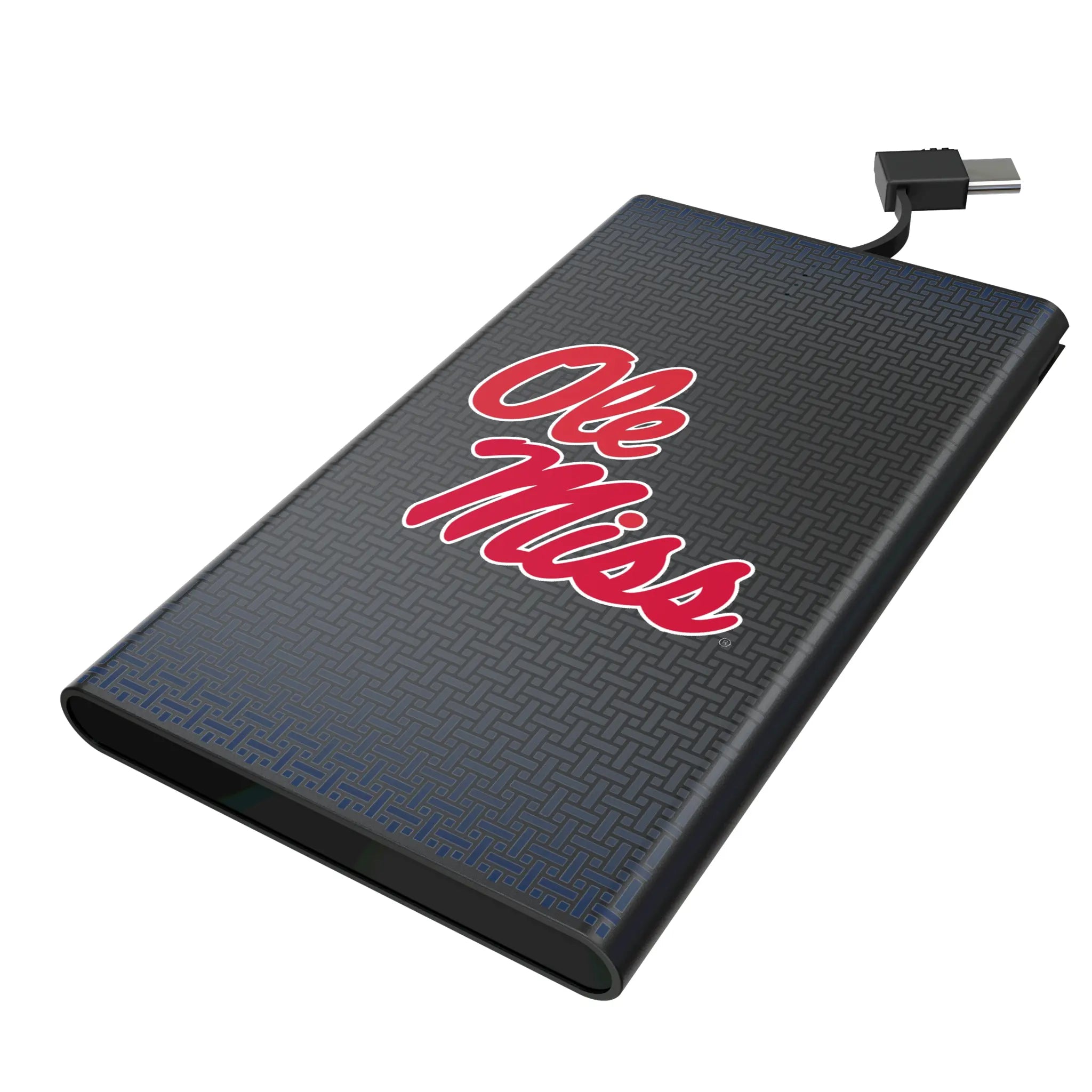 University of Mississippi Rebels Linen 5000mAh Flat Power Bank
