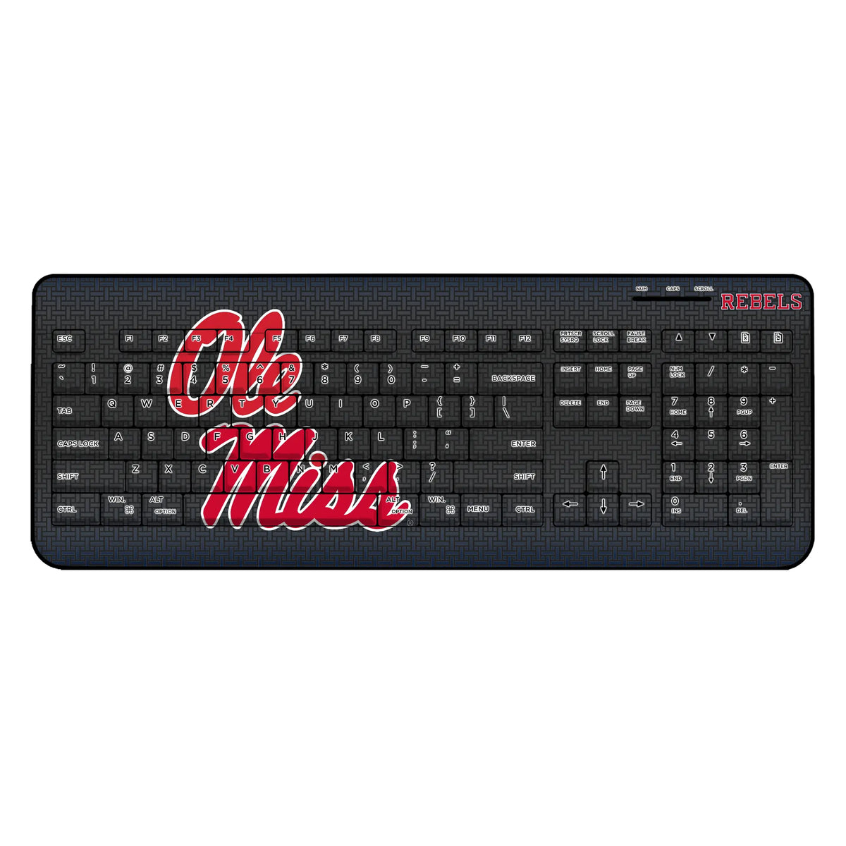 University of Mississippi Rebels Linen Wireless USB Keyboard