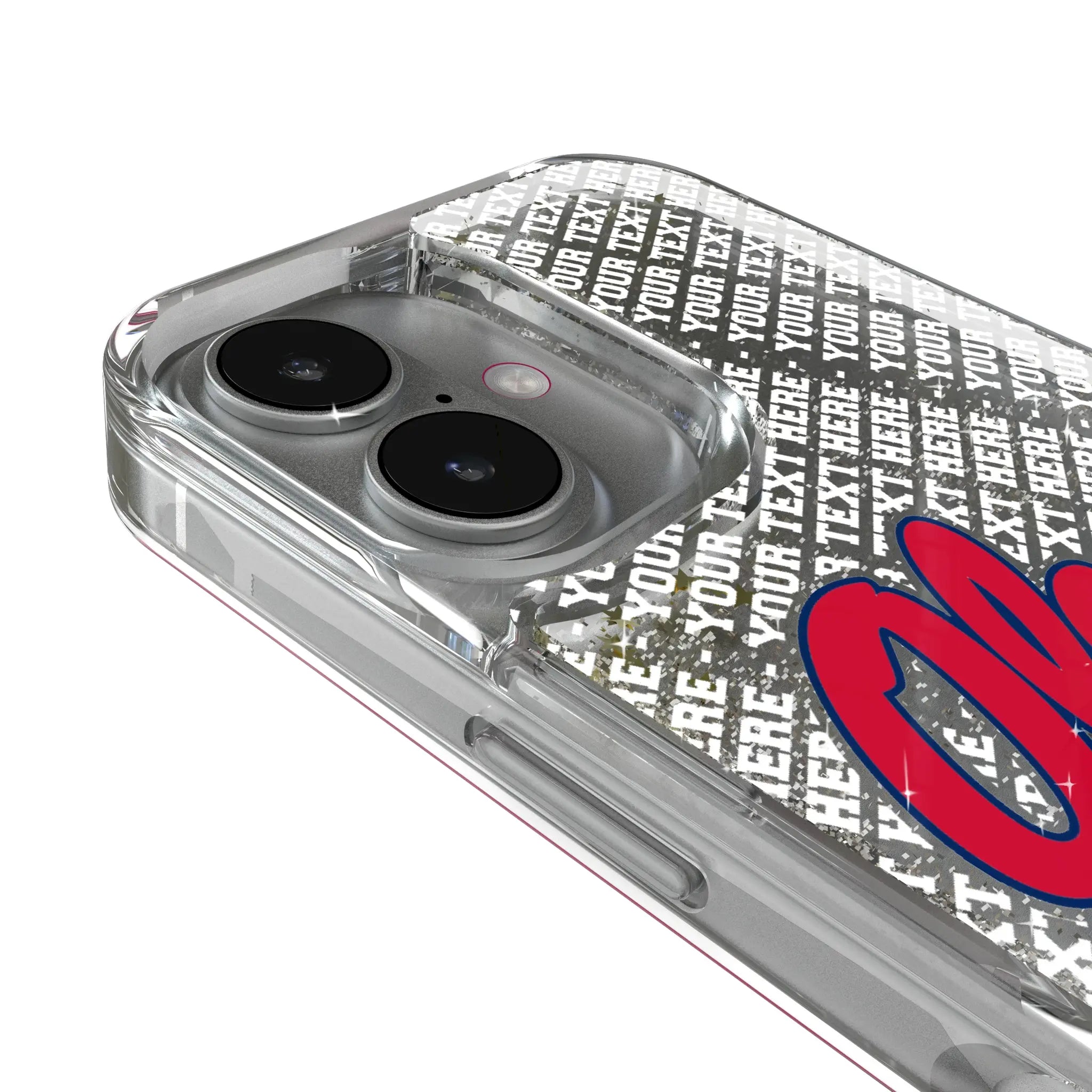 University of Mississippi Rebels Personalized EndZone Plus iPhone Glitter Phone Case for Apple iPhone - Detail