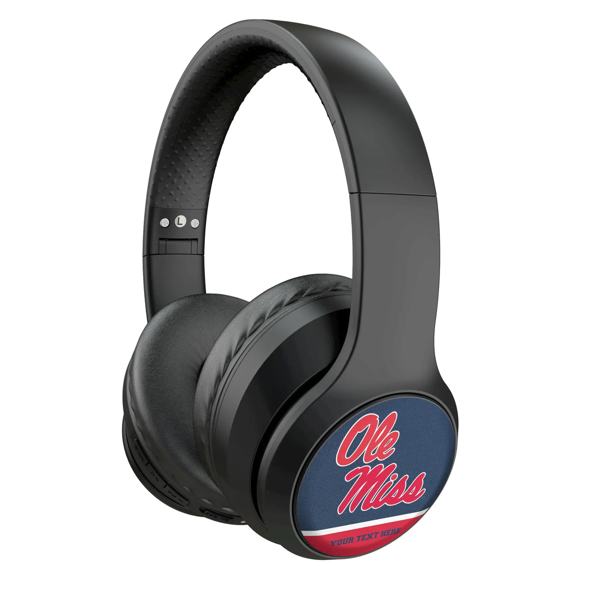 University of Mississippi Rebels Personalized Endzone Solid Wireless Over-Ear Headphones With Case