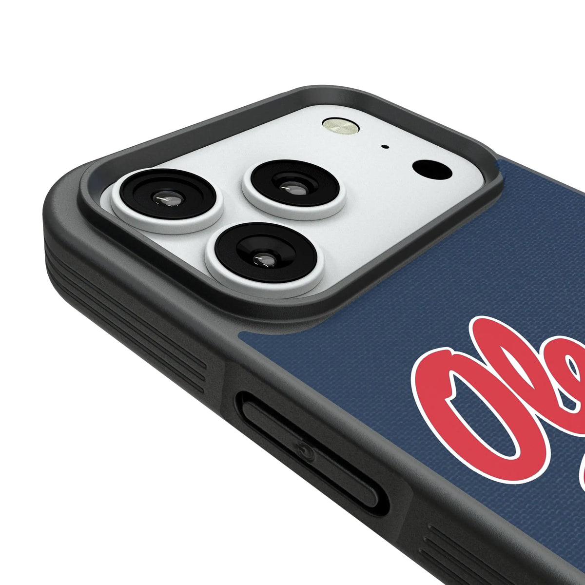 University of Mississippi Rebels Personalized Stripe iPhone Bump Phone Case for Apple iPhone - Detail#Device_iPhone 18 Pro