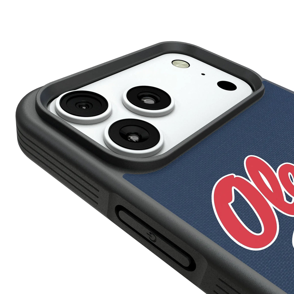 University of Mississippi Rebels Personalized Stripe iPhone Bump Phone Case for Apple iPhone - Detail#Device_iPhone 18 Pro Max