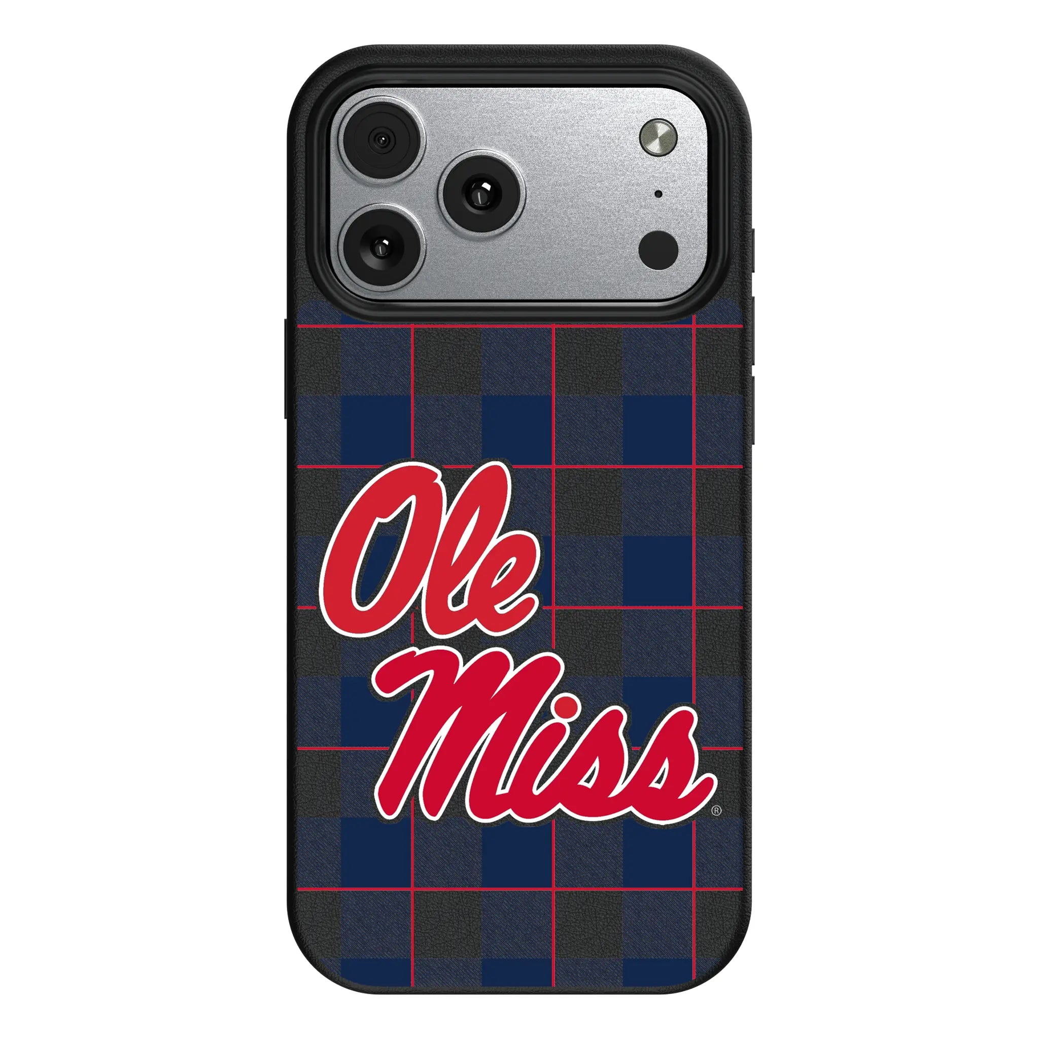 University of Mississippi Rebels Plaid iPhone MagSafe Compatible Phone Case for Apple iPhone#Device_iPhone 17 Pro Max