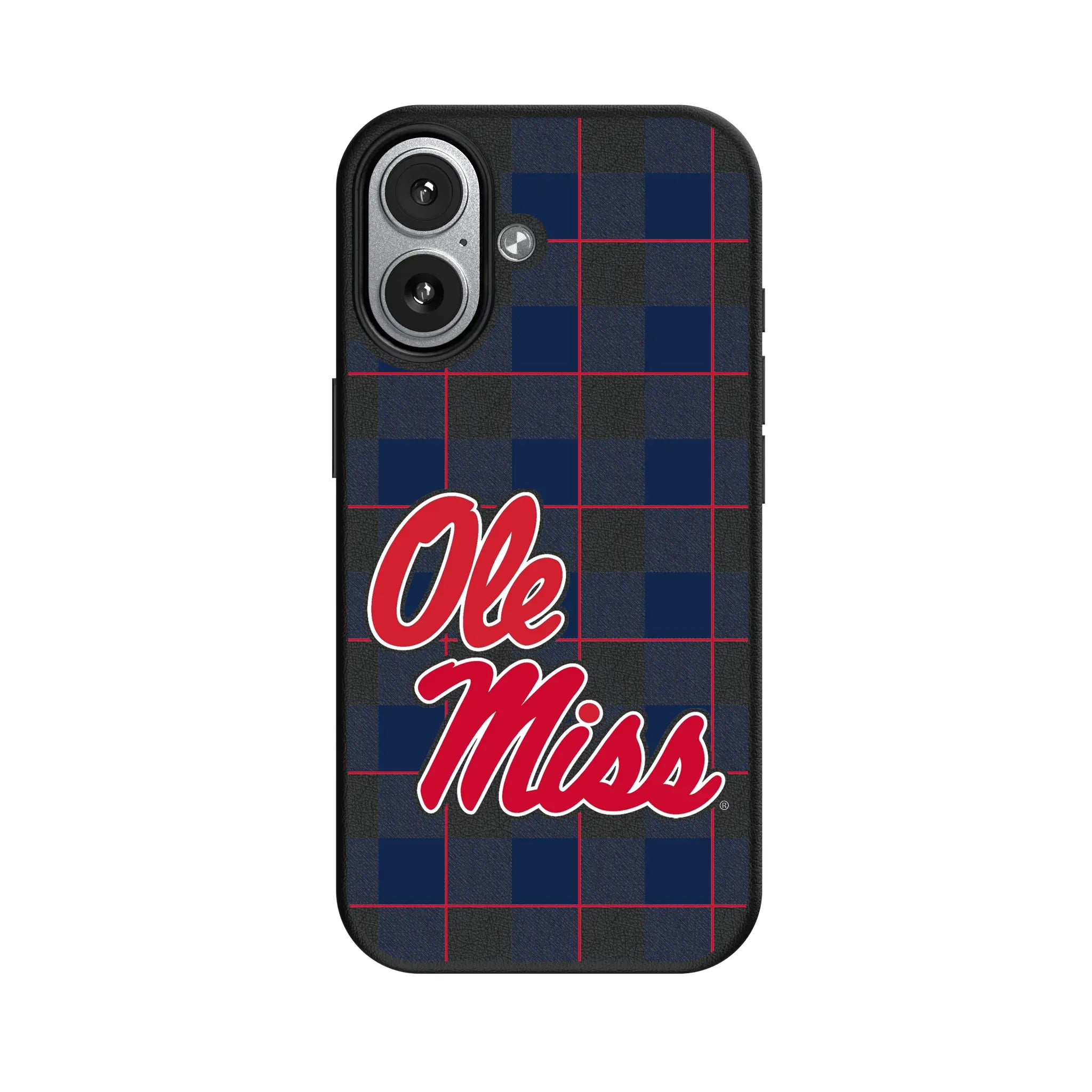 University of Mississippi Rebels Plaid iPhone MagSafe Compatible Phone Case for Apple iPhone#Device_iPhone 17