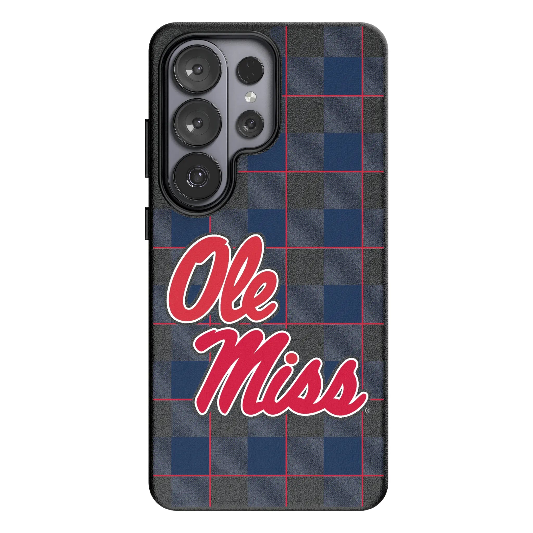 University of Mississippi Rebels Plaid Galaxy MagSafe Compatible Phone Case for Samsung Galaxy#Device_Galaxy S26 Ultra