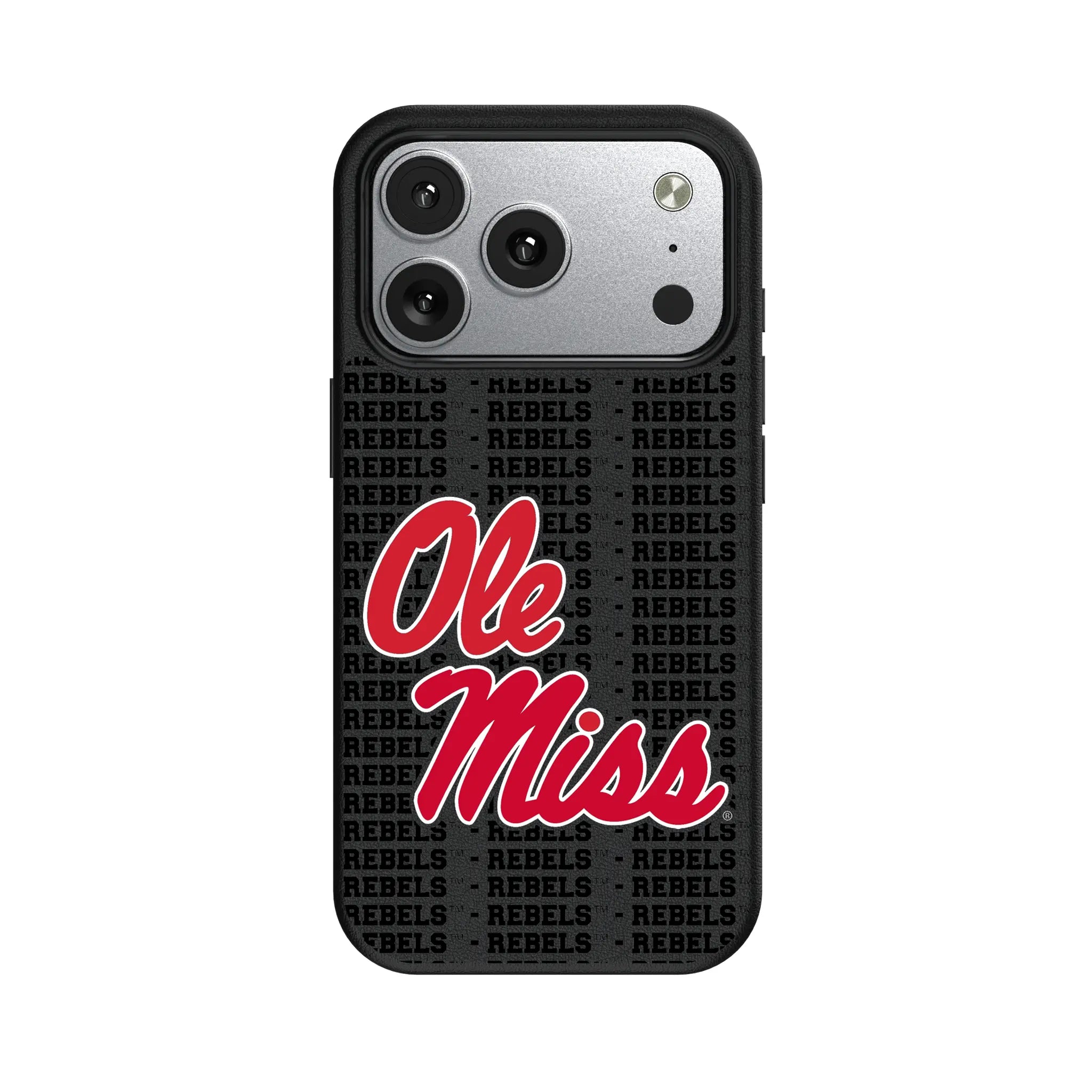 University of Mississippi Rebels Text Backdrop iPhone MagSafe Compatible Phone Case for Apple iPhone#Device_iPhone 17 Pro