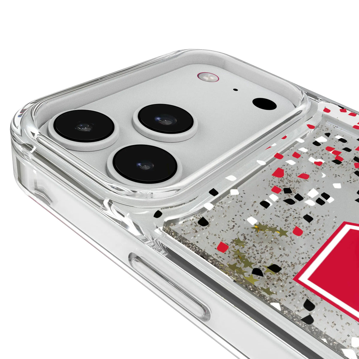University of Nebraska Huskers Block N Confetti iPhone Glitter Phone Case for Apple iPhone - Detail#Device_iPhone 18 Pro Max