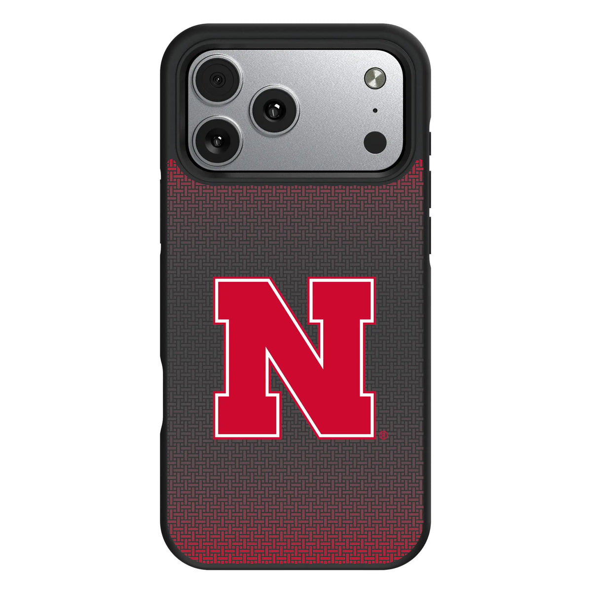 University of Nebraska Huskers Block N Linen iPhone Bump Phone Case for Apple iPhone#Device_iPhone 17 Pro Max