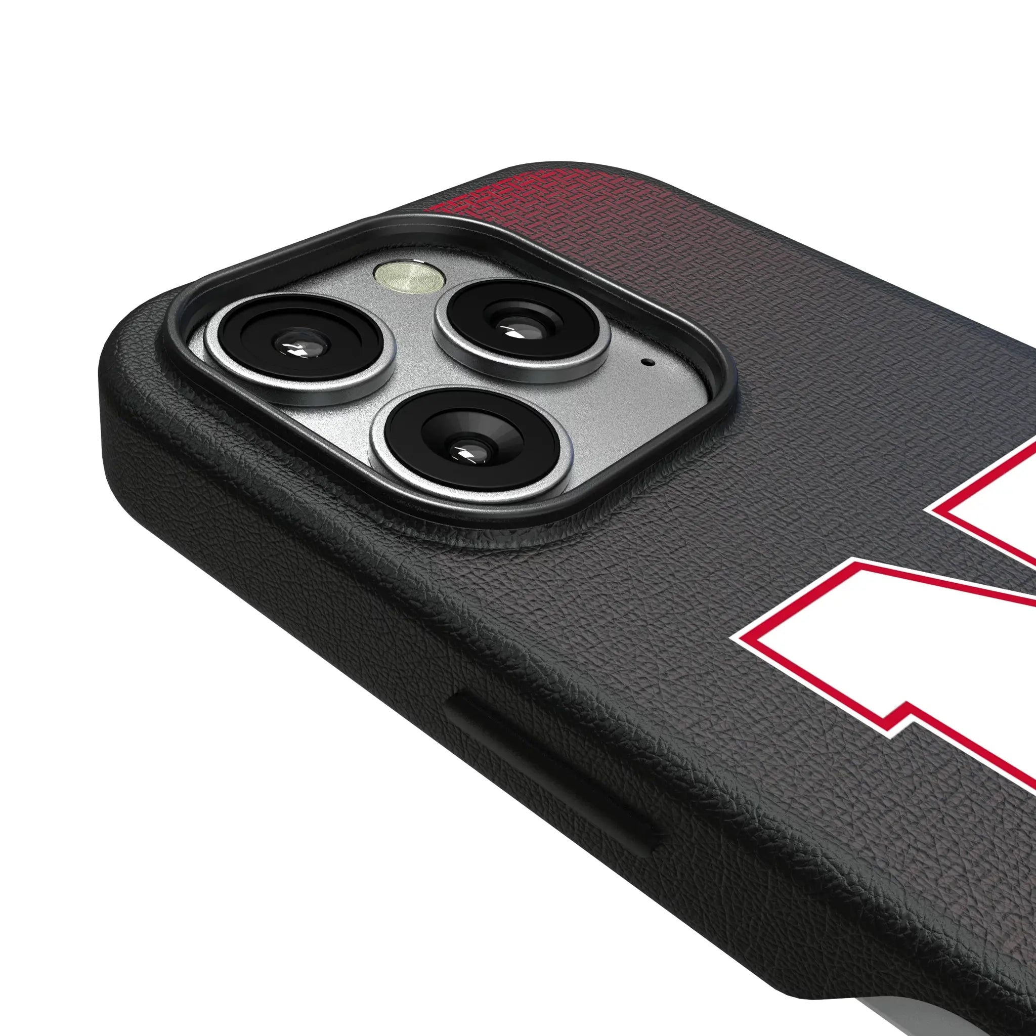 University of Nebraska Huskers Block N Linen iPhone MagSafe Compatible Phone Case for Apple iPhone - Detail