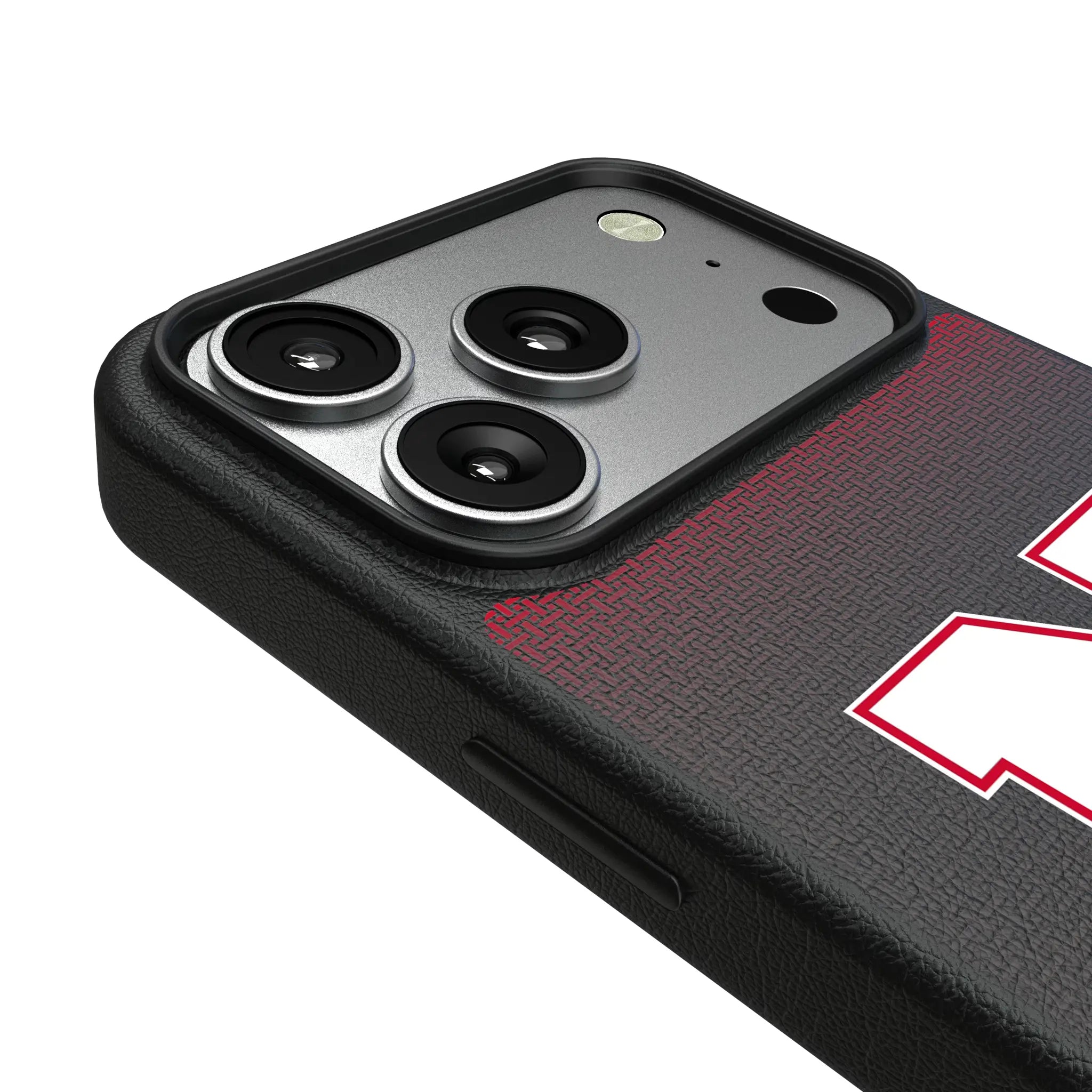 University of Nebraska Huskers Block N Linen iPhone MagSafe Compatible Phone Case for Apple iPhone - Detail#Device_iPhone 17 Pro