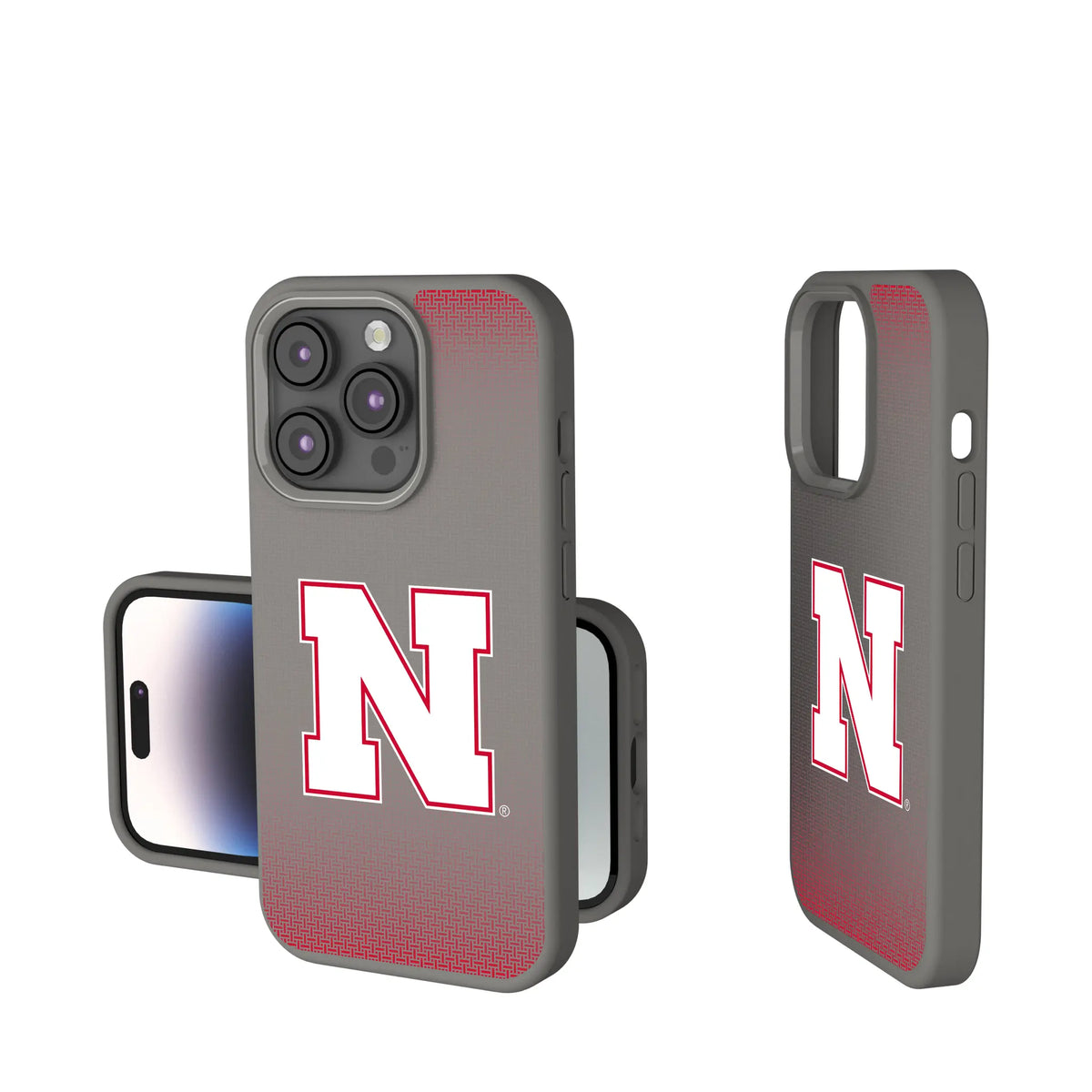 University of Nebraska Huskers Block N Linen iPhone Soft Touch Phone Case for Apple iPhone