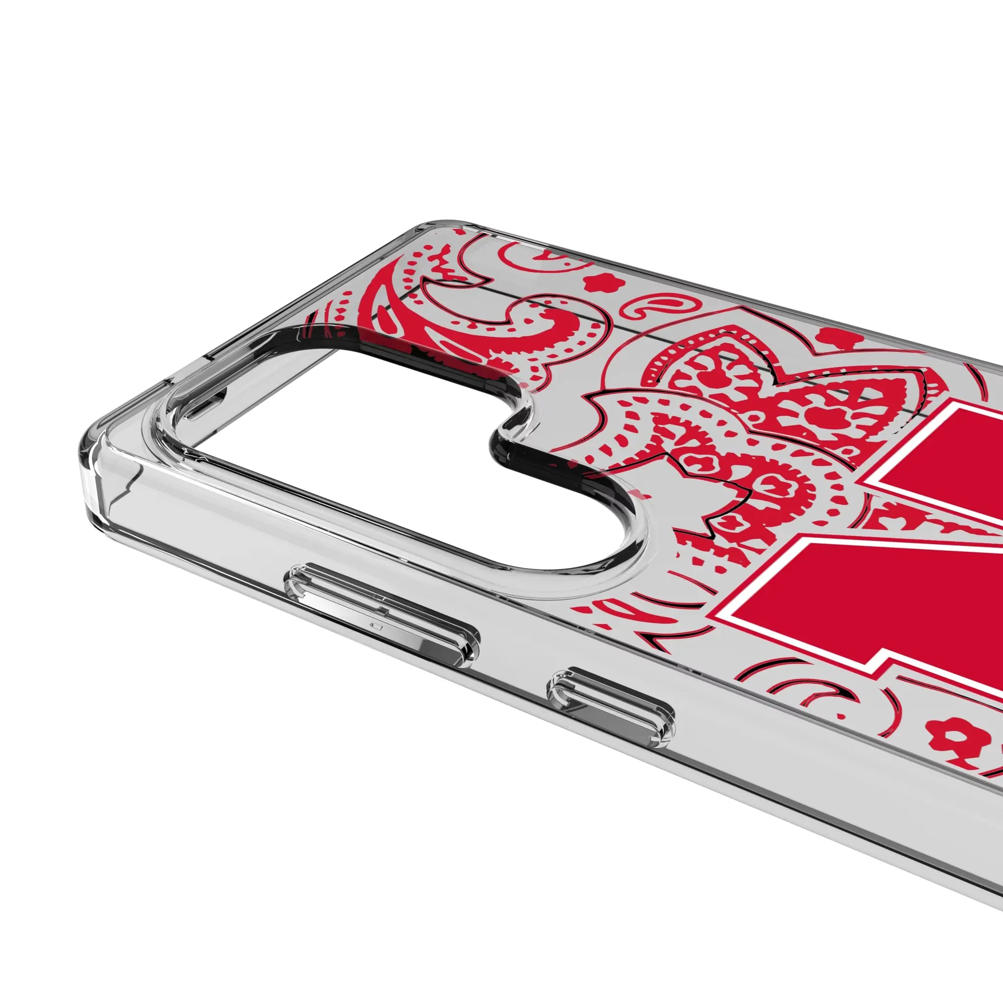 University of Nebraska Huskers Block N Paisley Galaxy Clear Phone Case for Samsung Galaxy - Detail#Device_Galaxy S25 Ultra